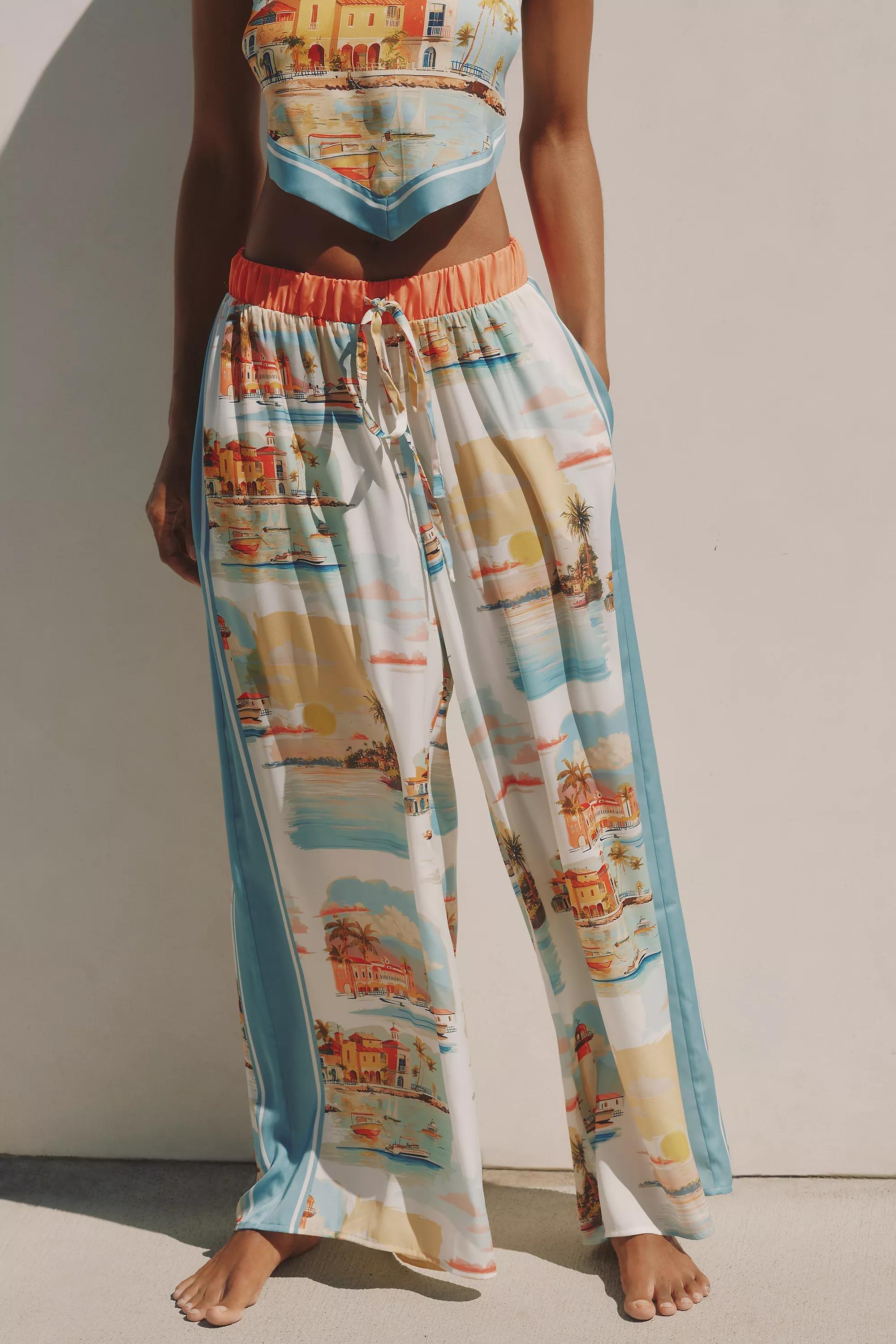Celandine Scarf Wide-Leg Trousers, Multicolour, A501_0090, large image number 4