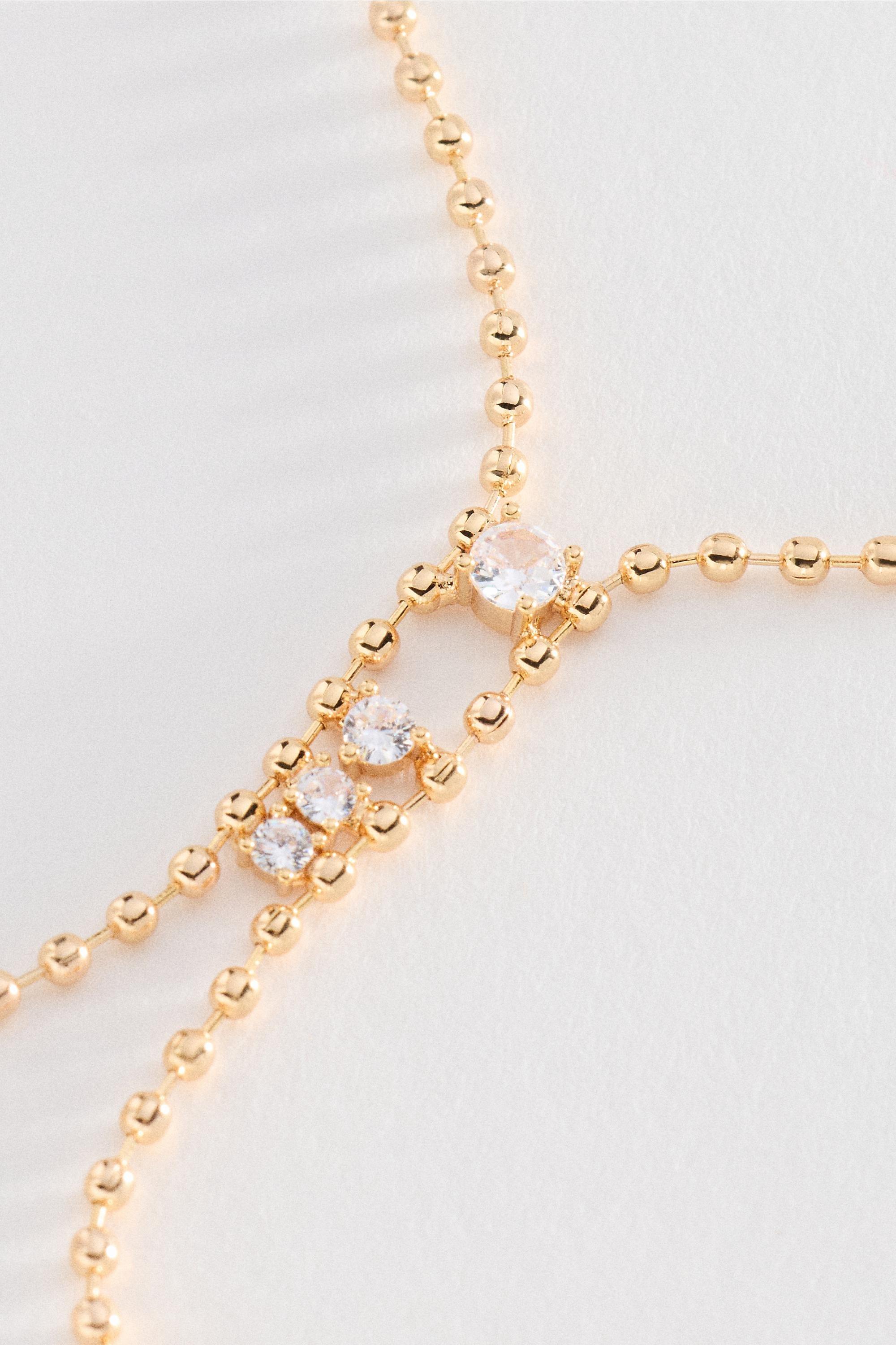 Ball Chain Y-Neck Necklace, Gold, A501_0070, large image number 3