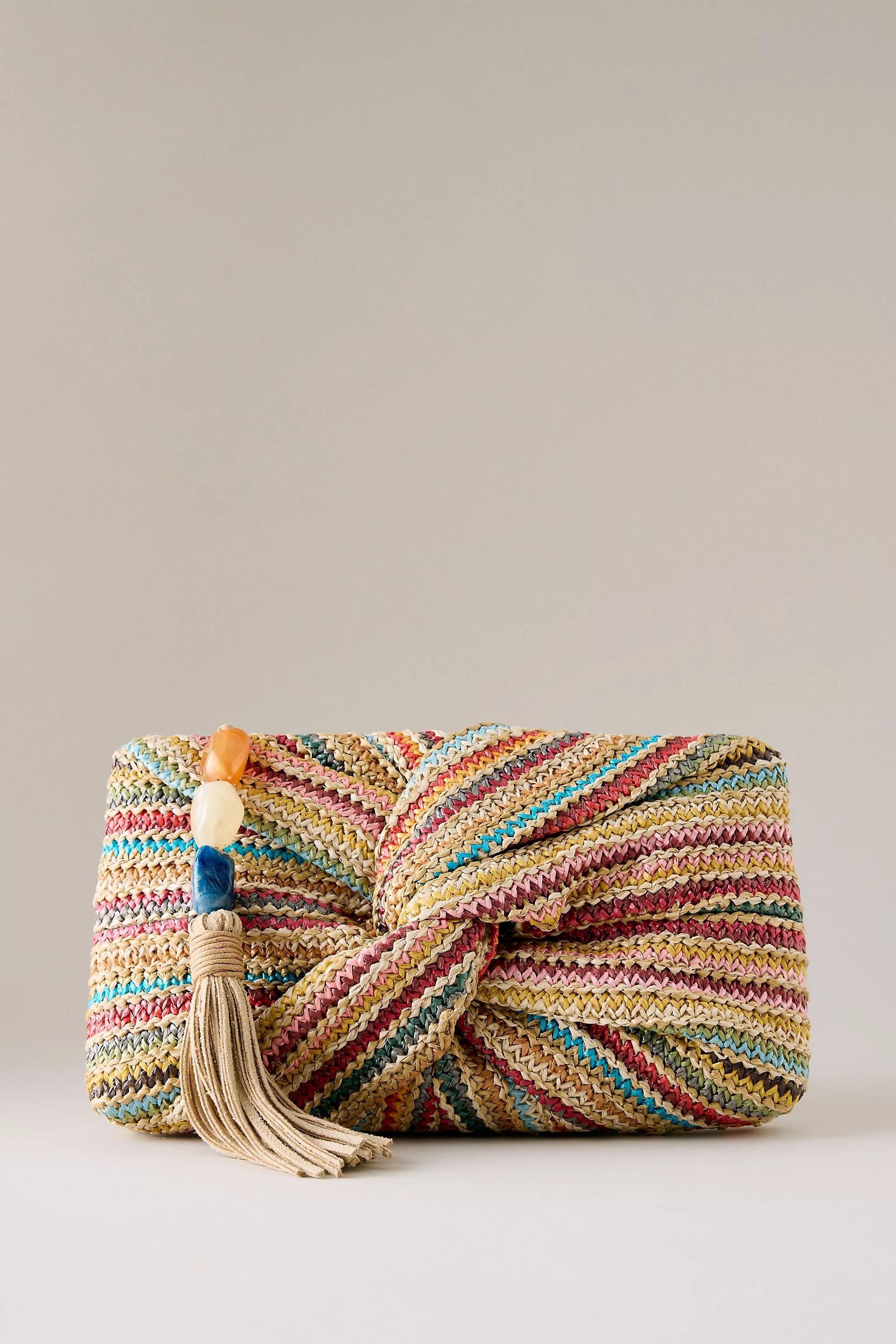 Dolce Vita Elowen Raffia Clutch Bag, Multicolour, A501_0000, large image number 0