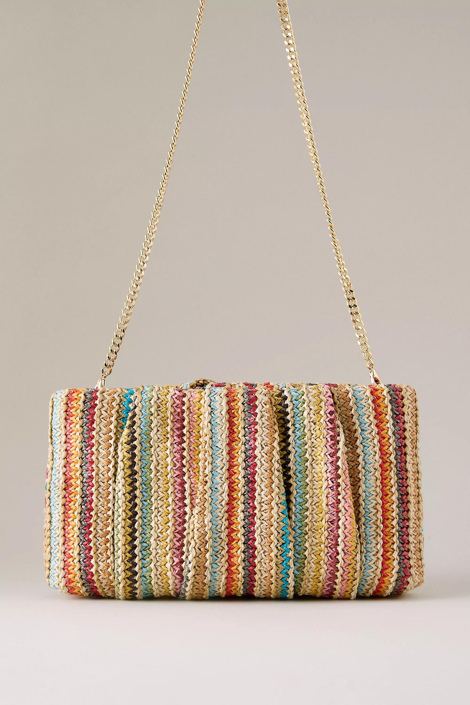 Dolce Vita Elowen Raffia Clutch Bag, Multicolour, A501_0000, large image number 4