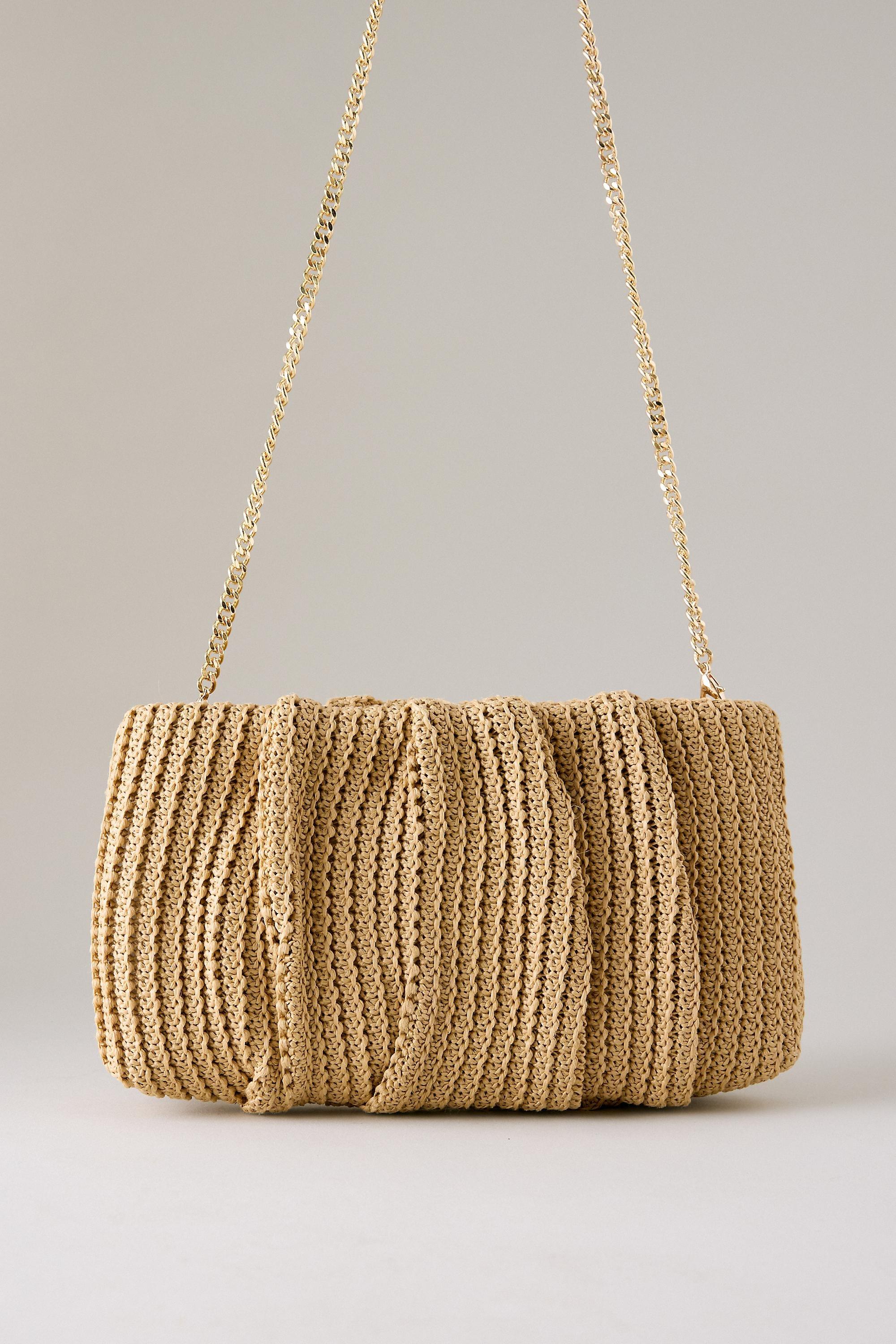 Dolce Vita Elowen Raffia Clutch Bag, White, A501_0014, large image number 2