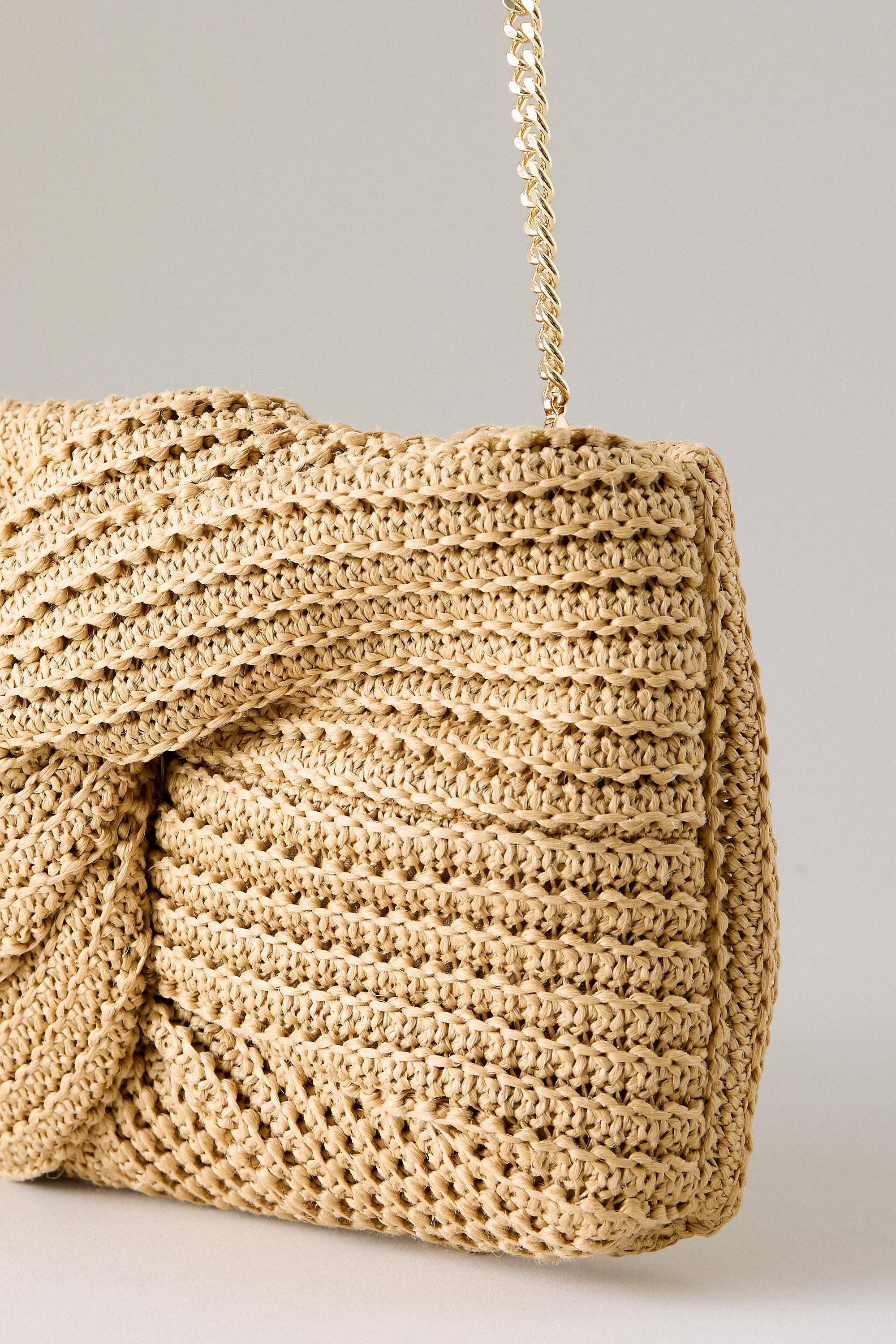 Dolce Vita Elowen Raffia Clutch Bag, White, A501_0014, large image number 3