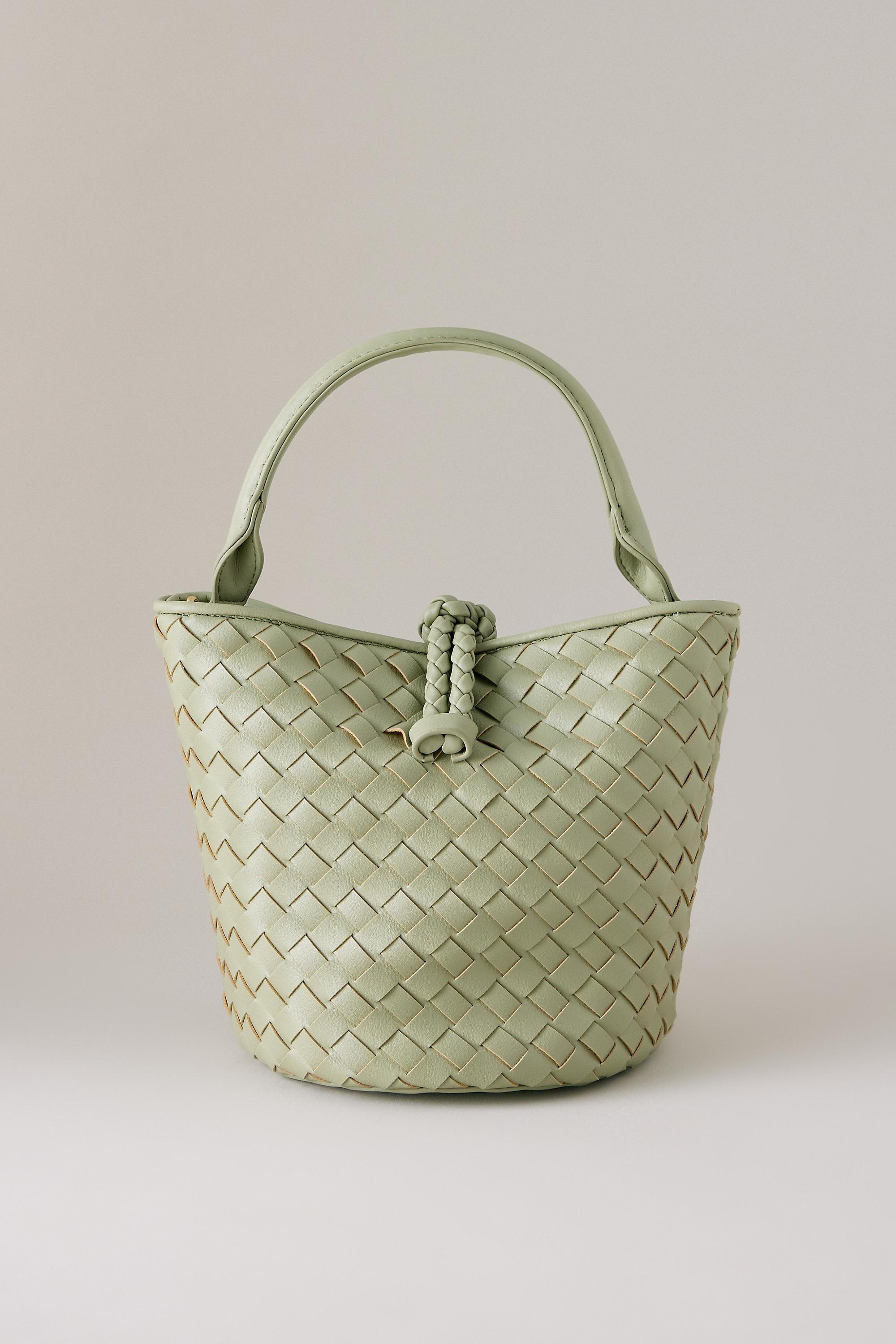 Woven Mini Buckle Bag, Guacamole, A501_0098, medium