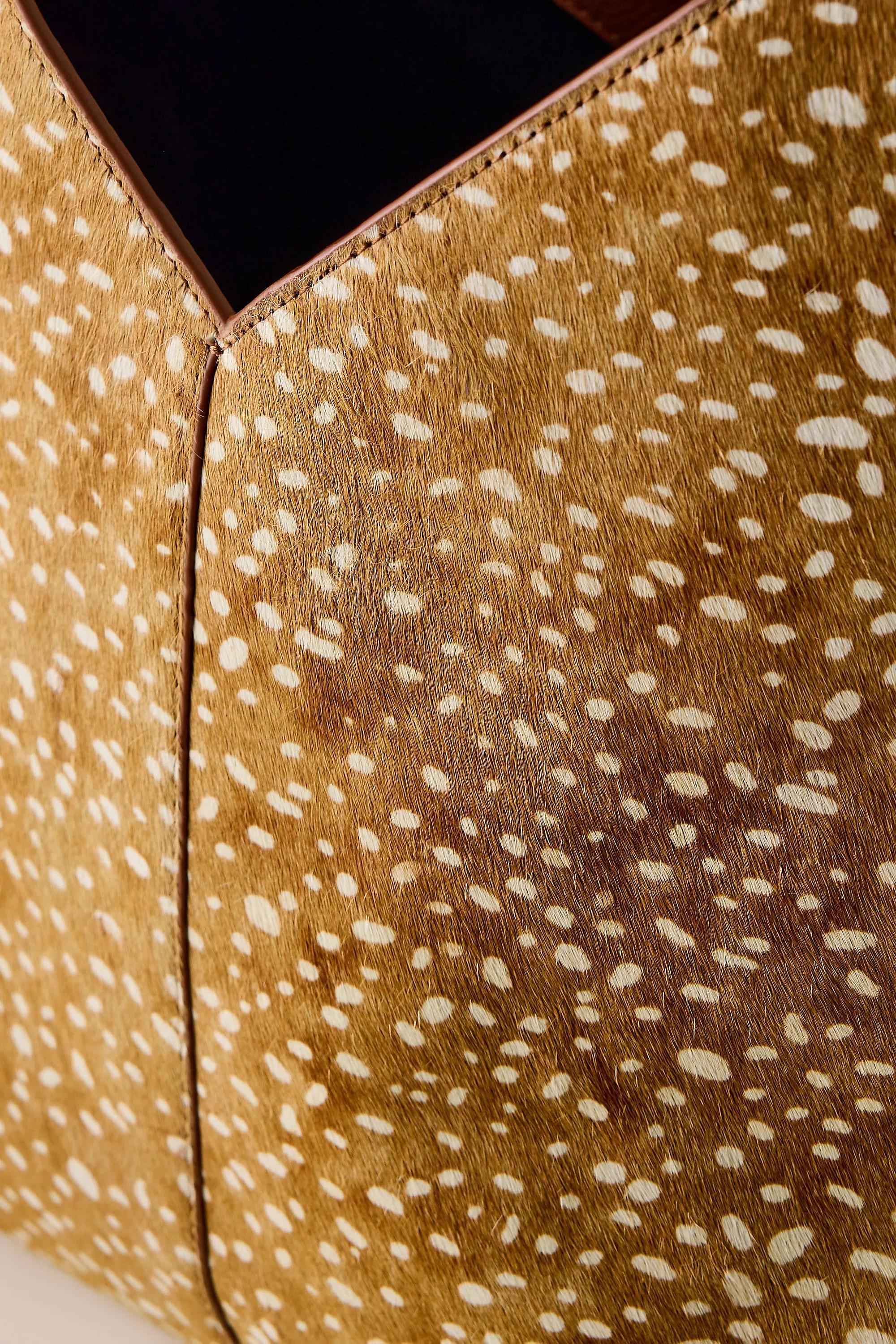 Deer Print Hobo Bag, Brown, A501_0020, large image number 1