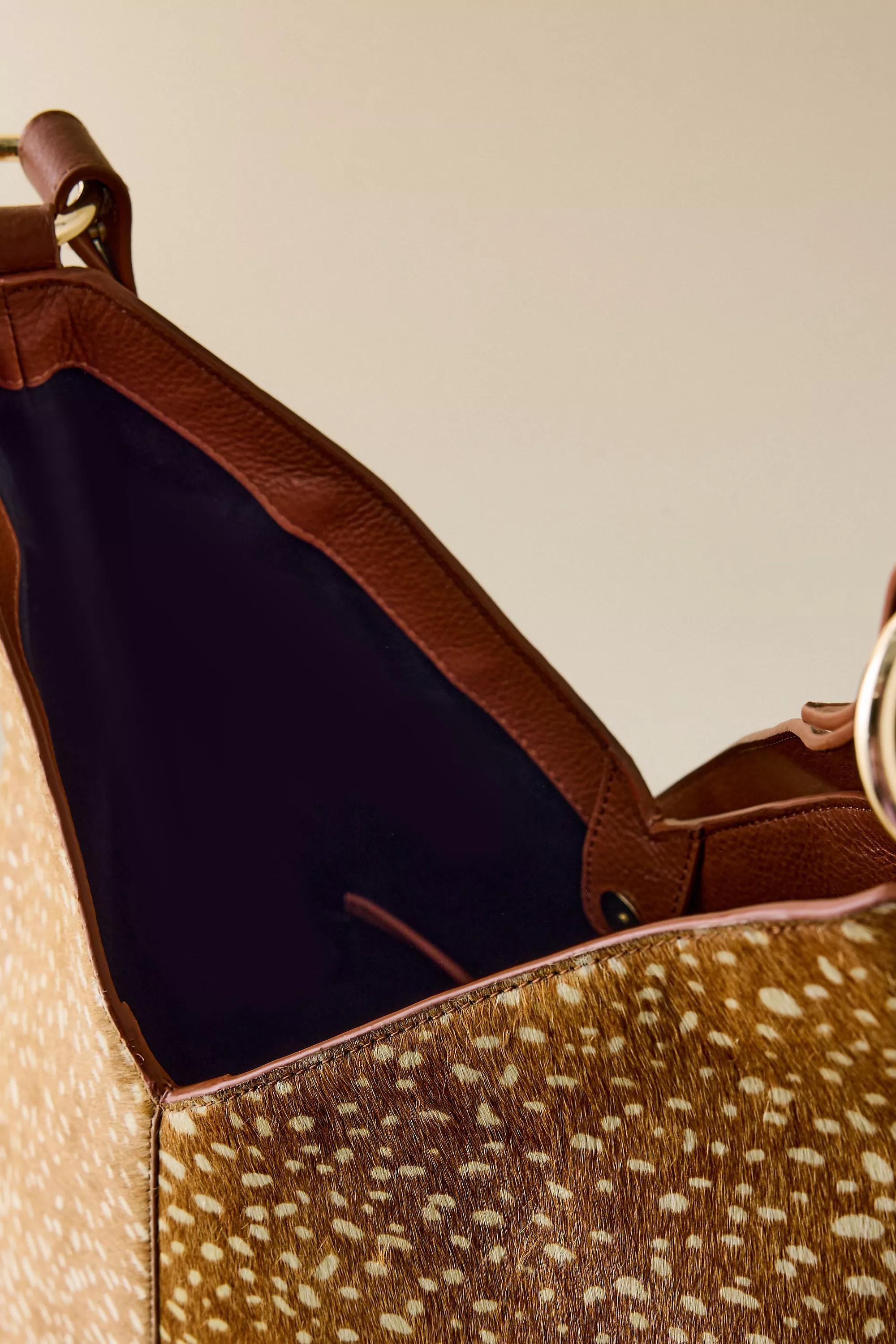 Deer Print Hobo Bag, Brown, A501_0020, large image number 2