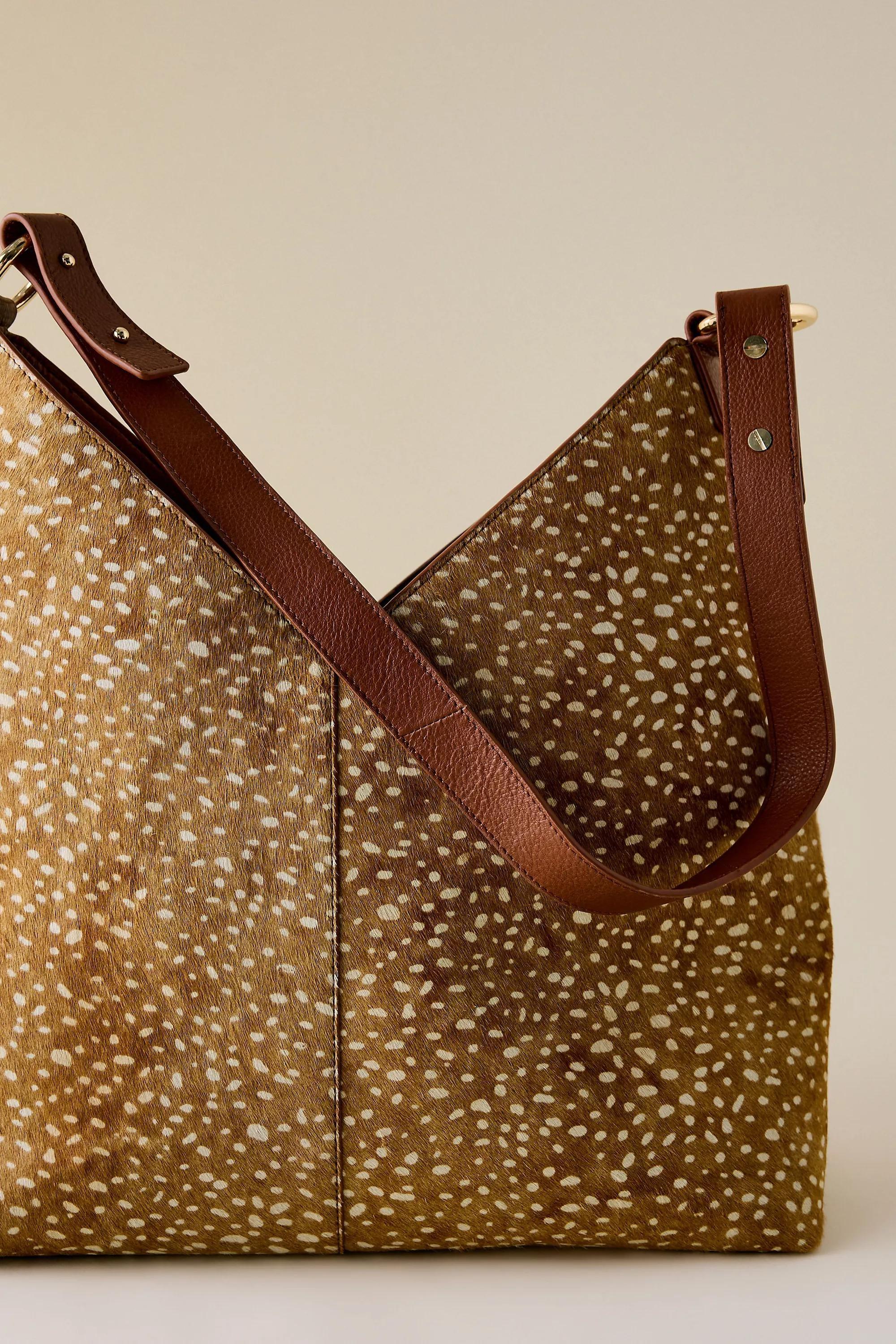 Deer Print Hobo Bag, Brown, A501_0020, large image number 5