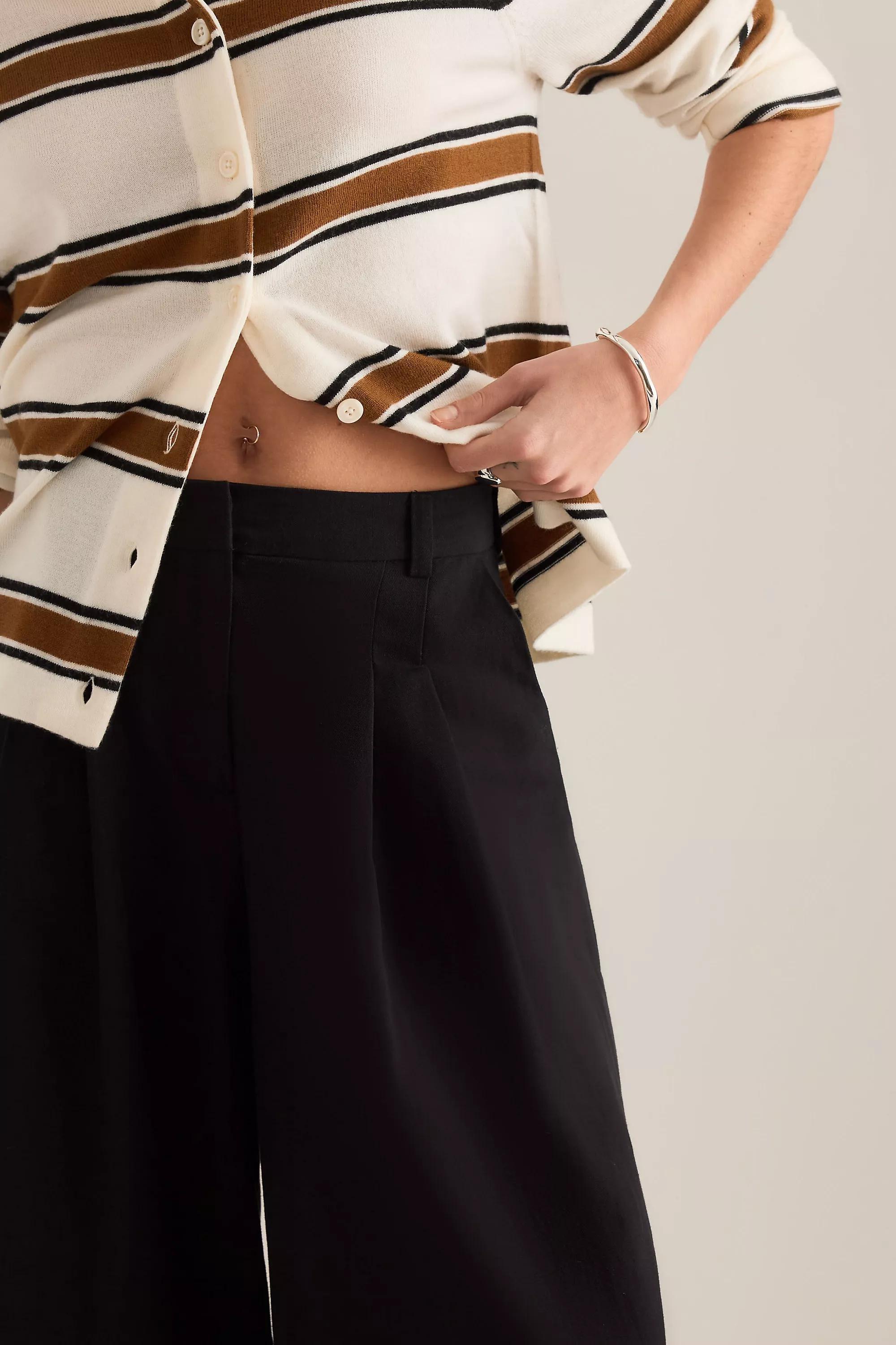 By Meave The Avery Pleated Trousers, Black, A501_0001, large image number 4