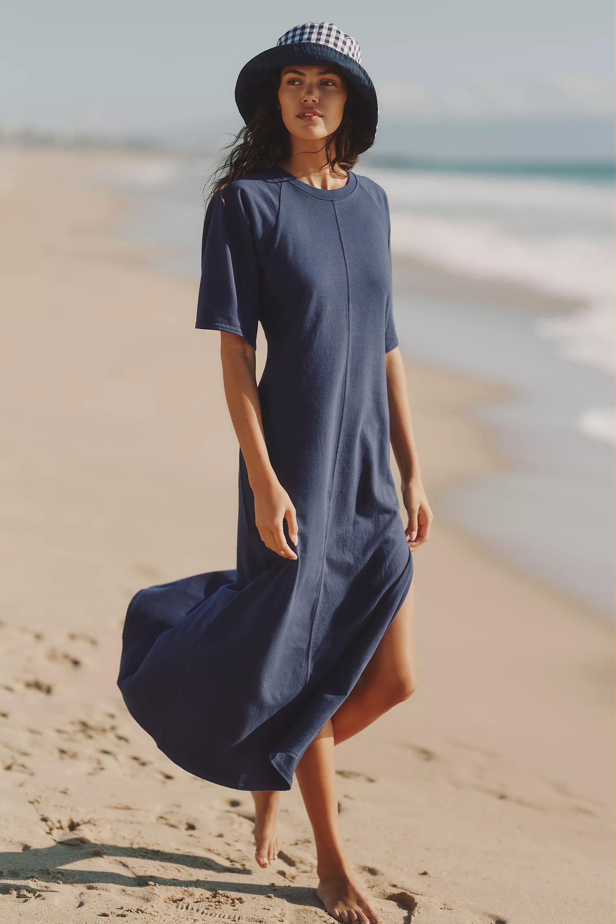 Celandine Maxi T-Shirt Dress Navy, A501_0041, medium