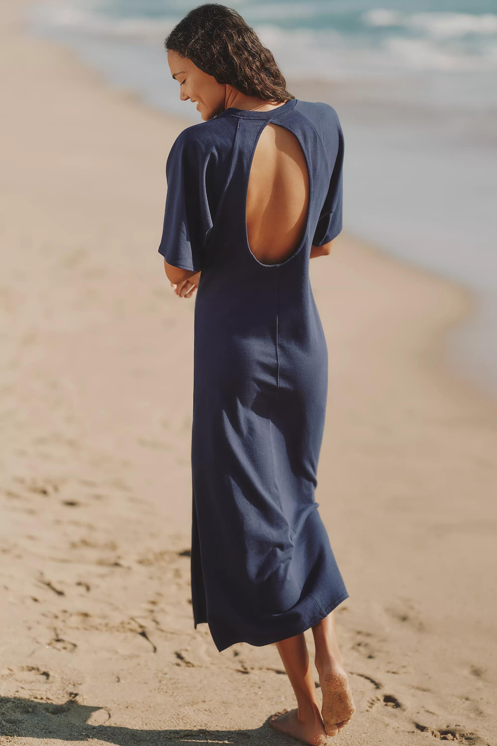 Celandine Maxi T-Shirt Dress Navy, Navy, medium