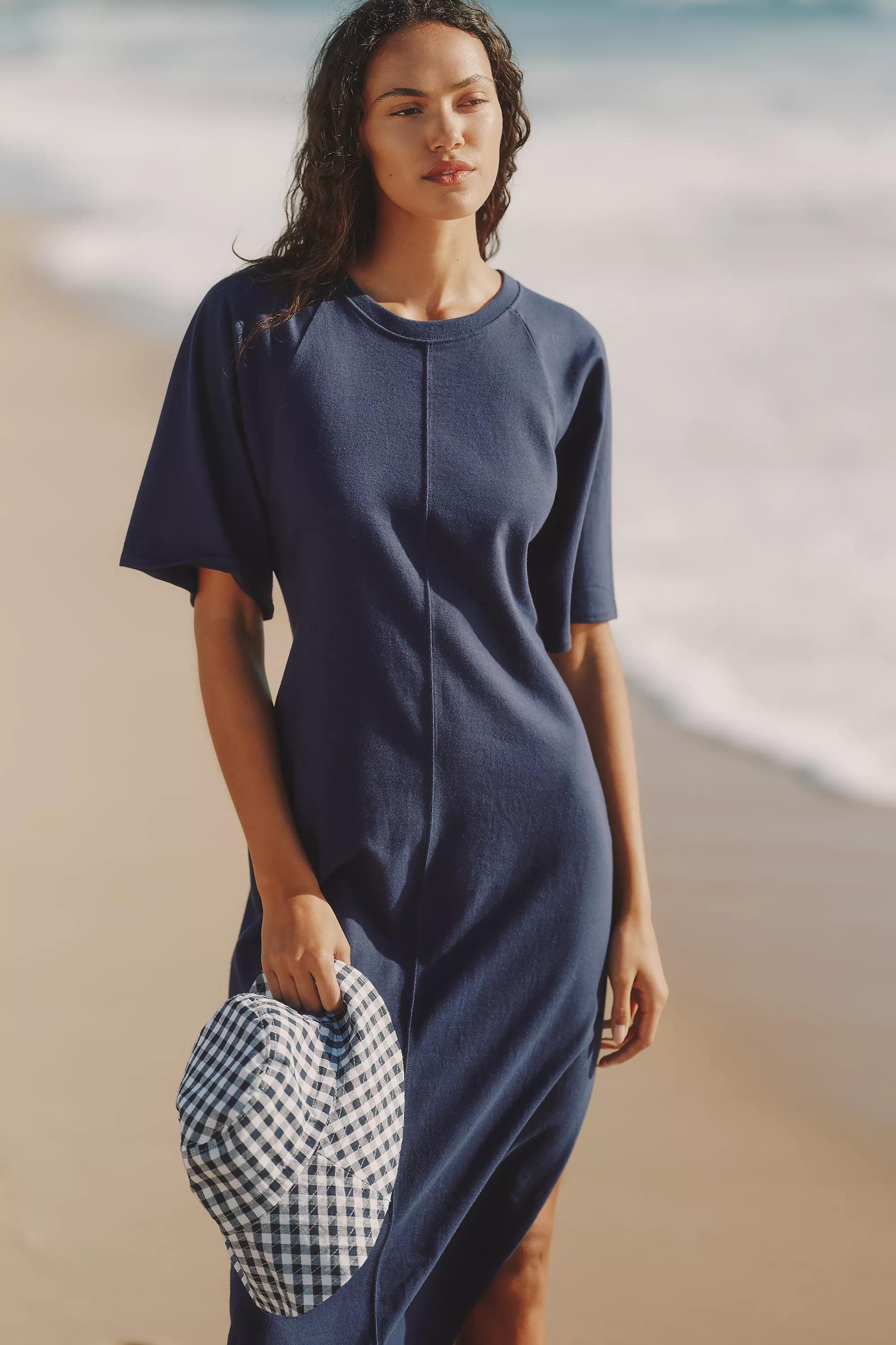 Celandine Maxi T-Shirt Dress Navy, Navy, medium