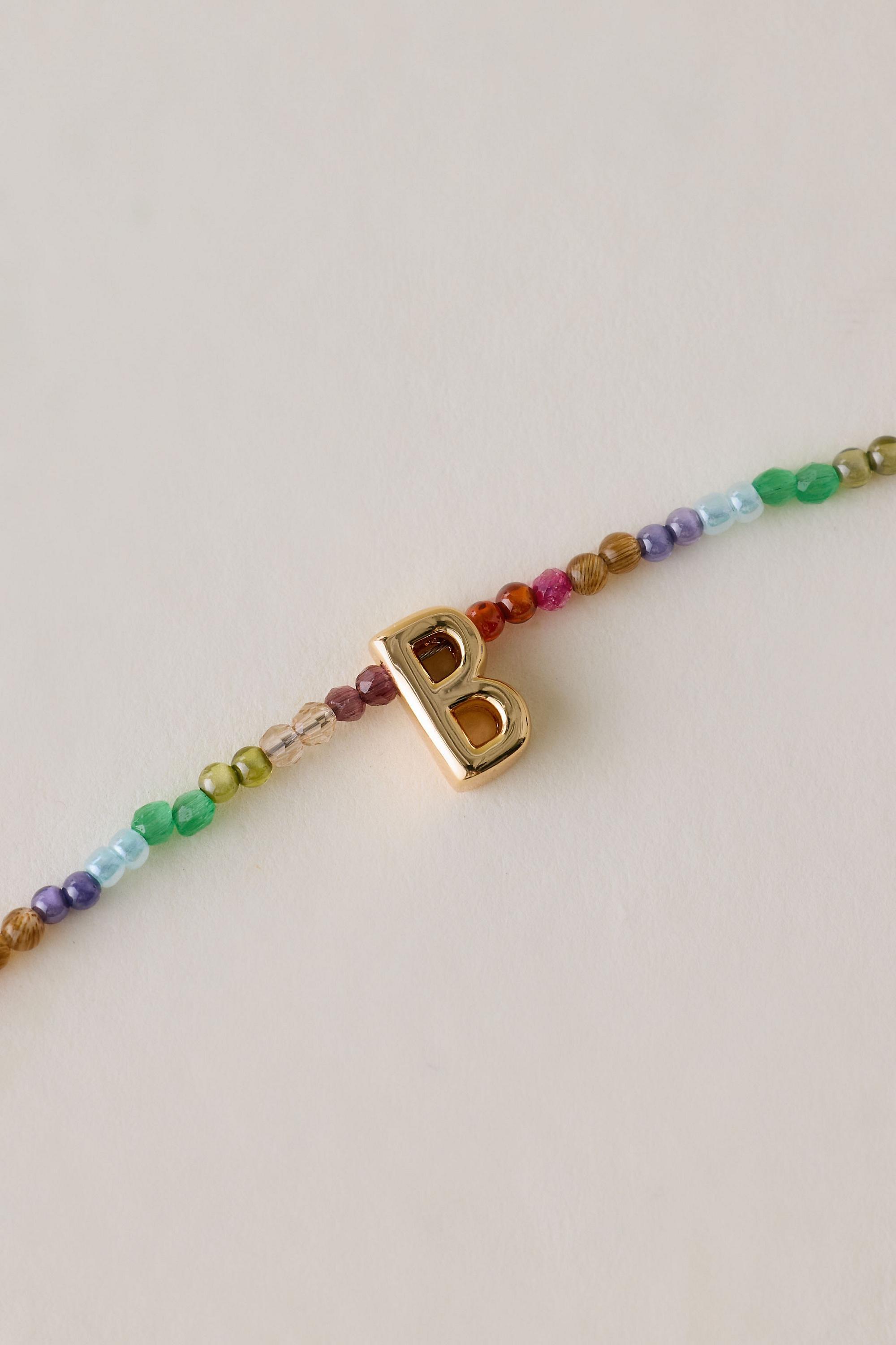 B Beaded Monogram Necklace, A501_0902, medium