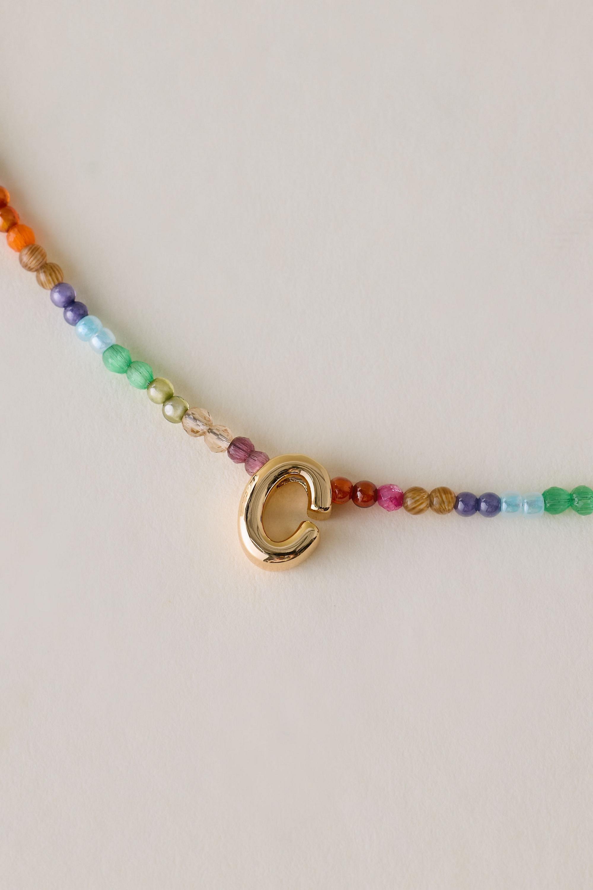 C Beaded Monogram Necklace, A501_0903, large image number 0