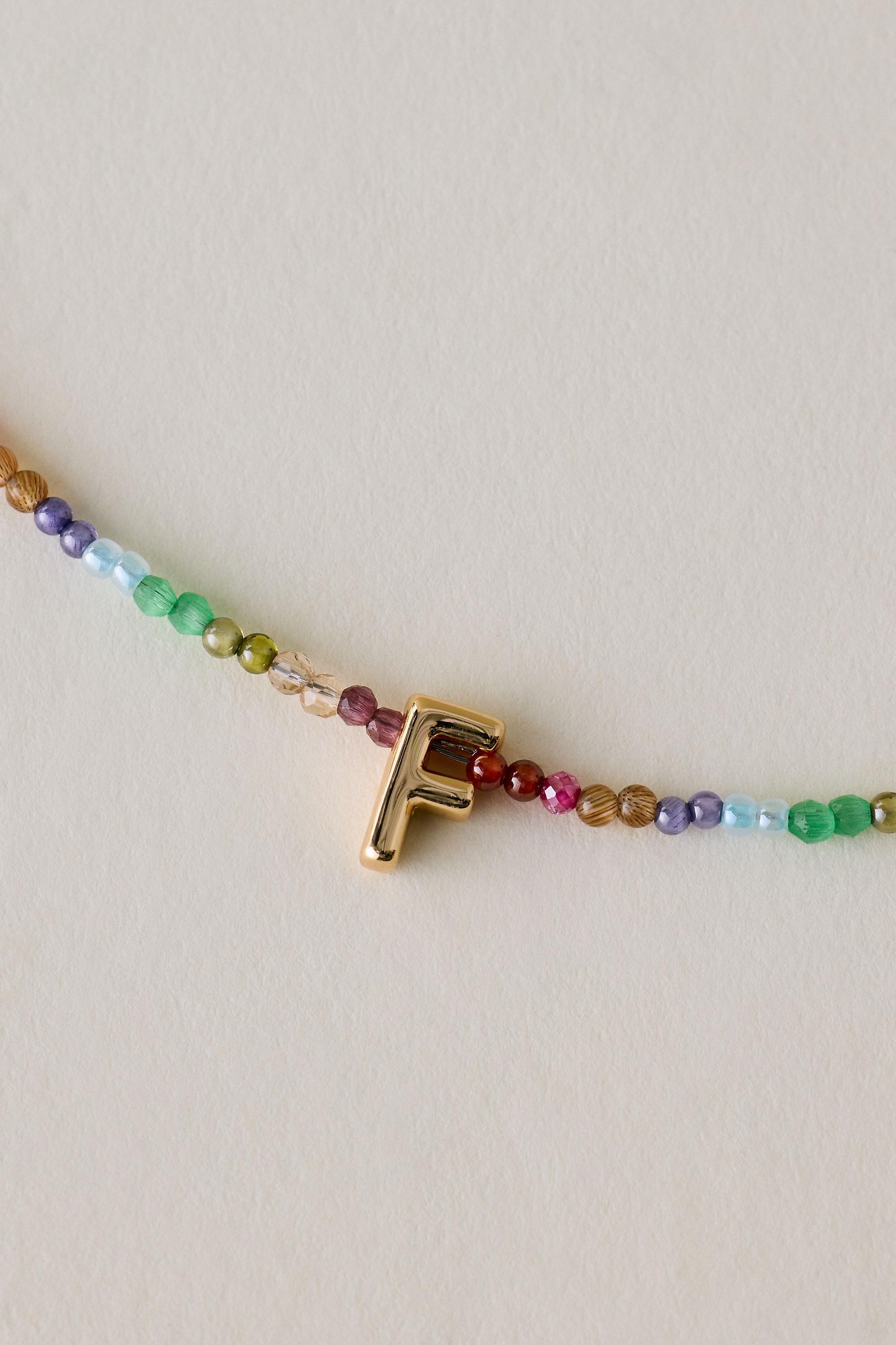 F Beaded Monogram Necklace, A501_0906, large image number 0