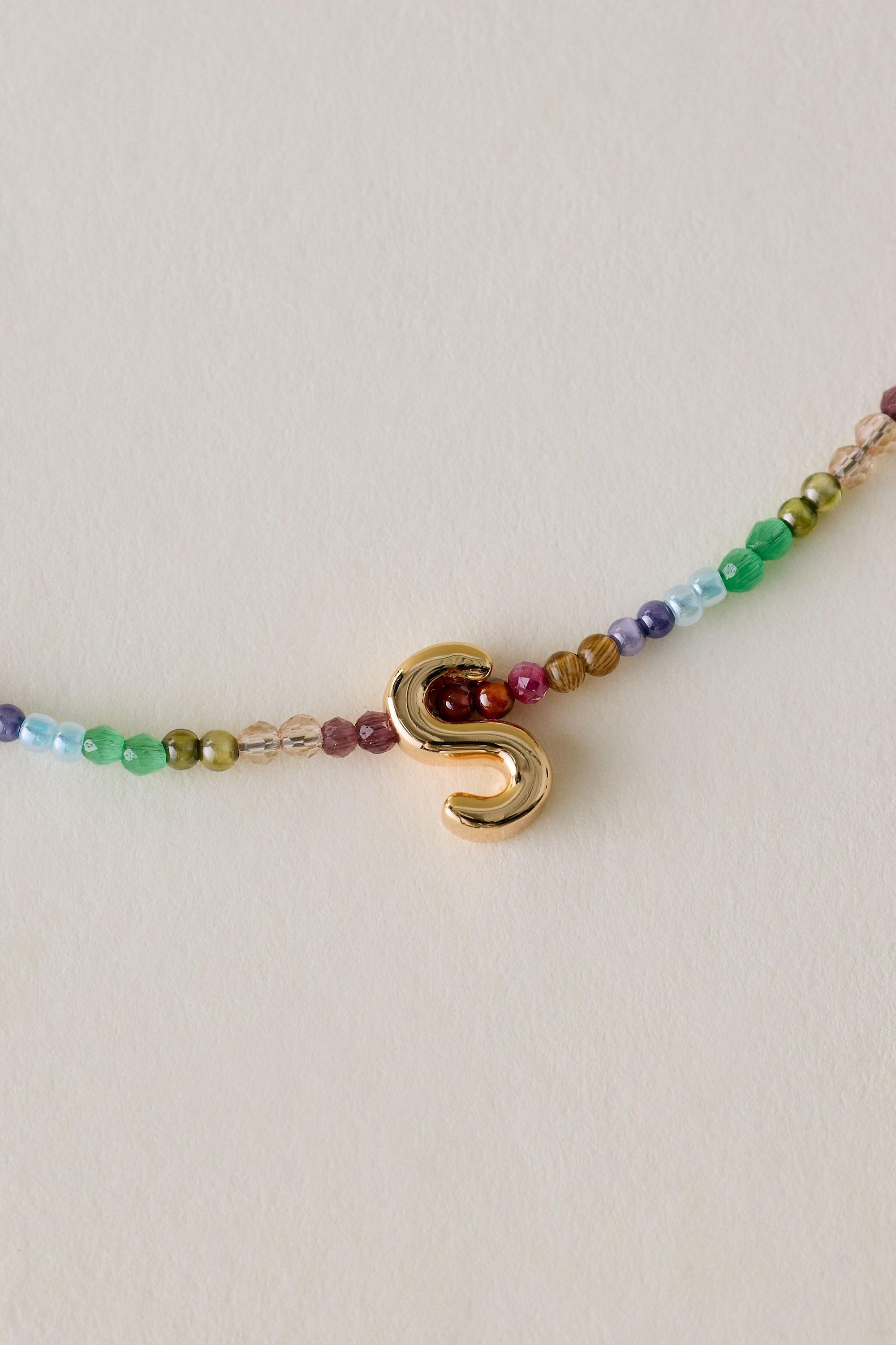 S Beaded Monogram Necklace, A501_0919, large image number 0