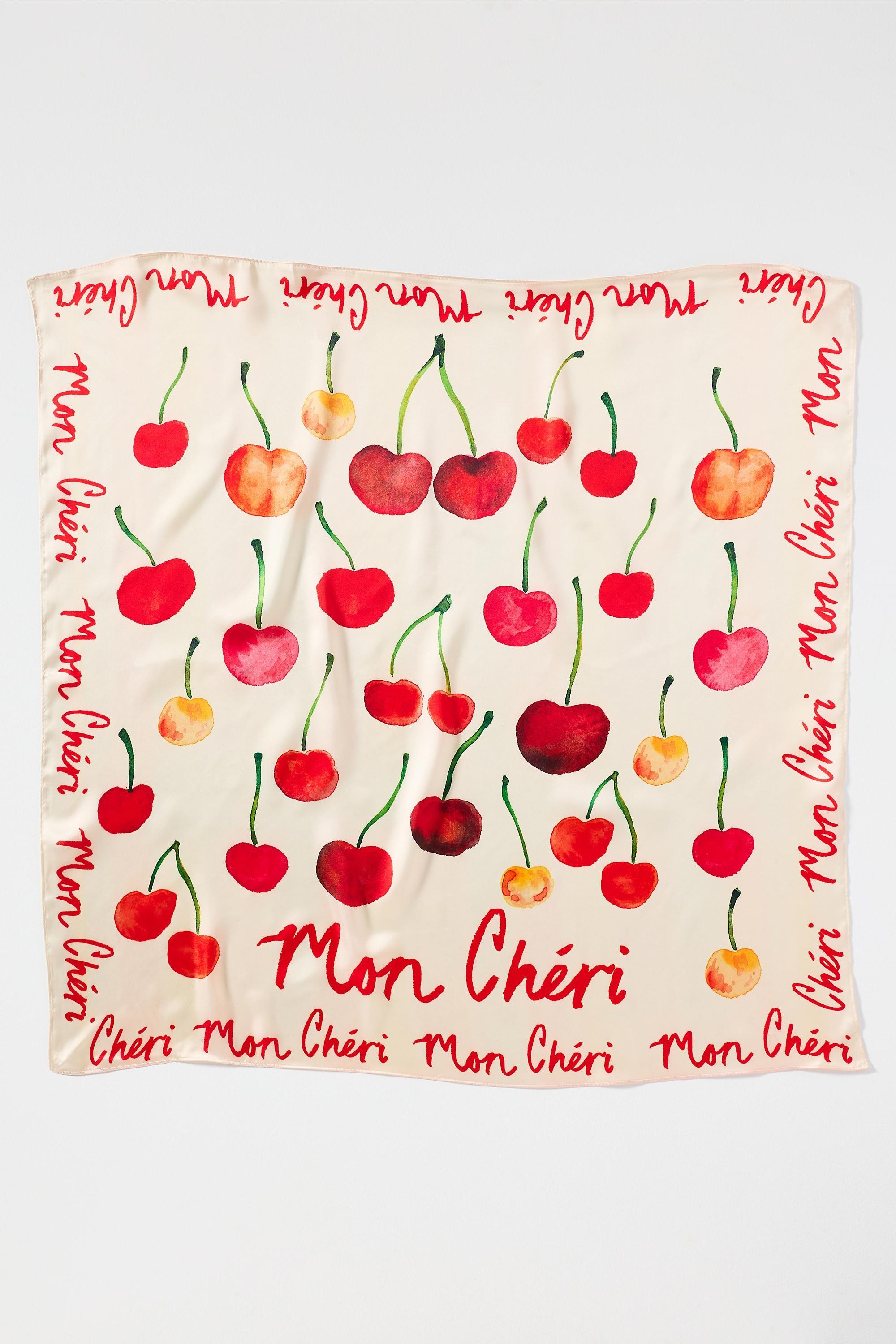 Matches Cherries Artist Hair Scarfs, Red, A501_0060, medium