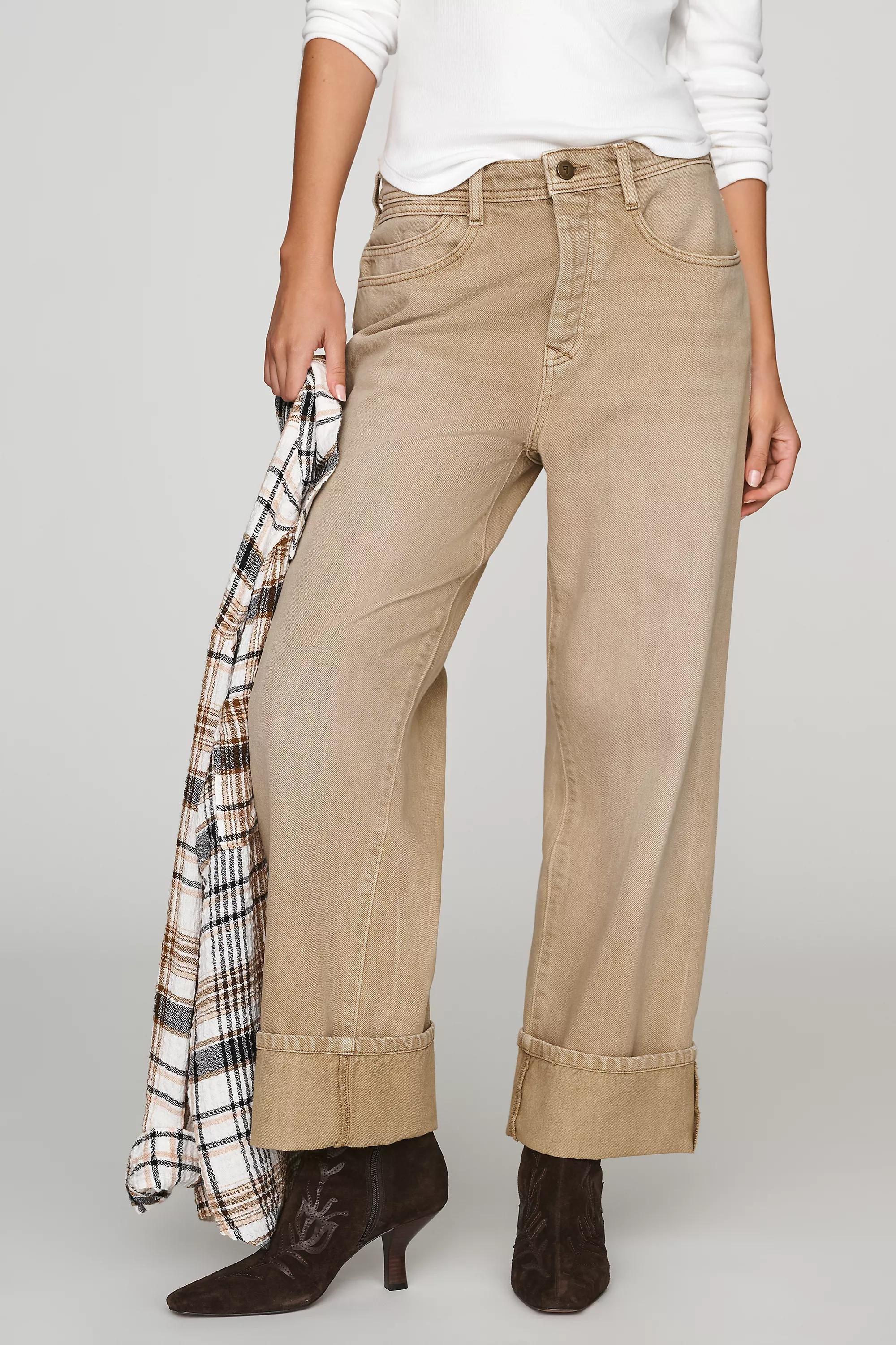 Celeste Mid-Rise Relaxed Jeans By Pilcro, Brown, Brown, large image number 4