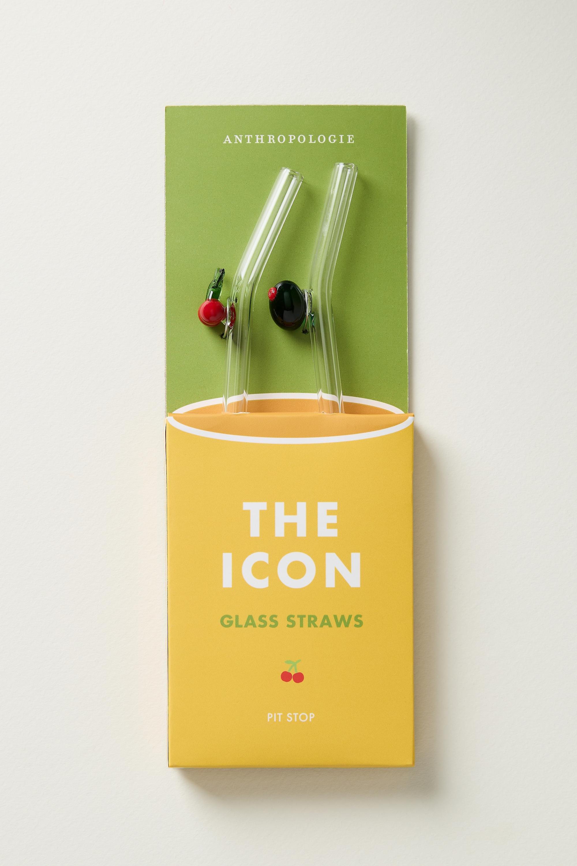 Icon Straws, Set Of 2, Multicolour, Red, large image number 2