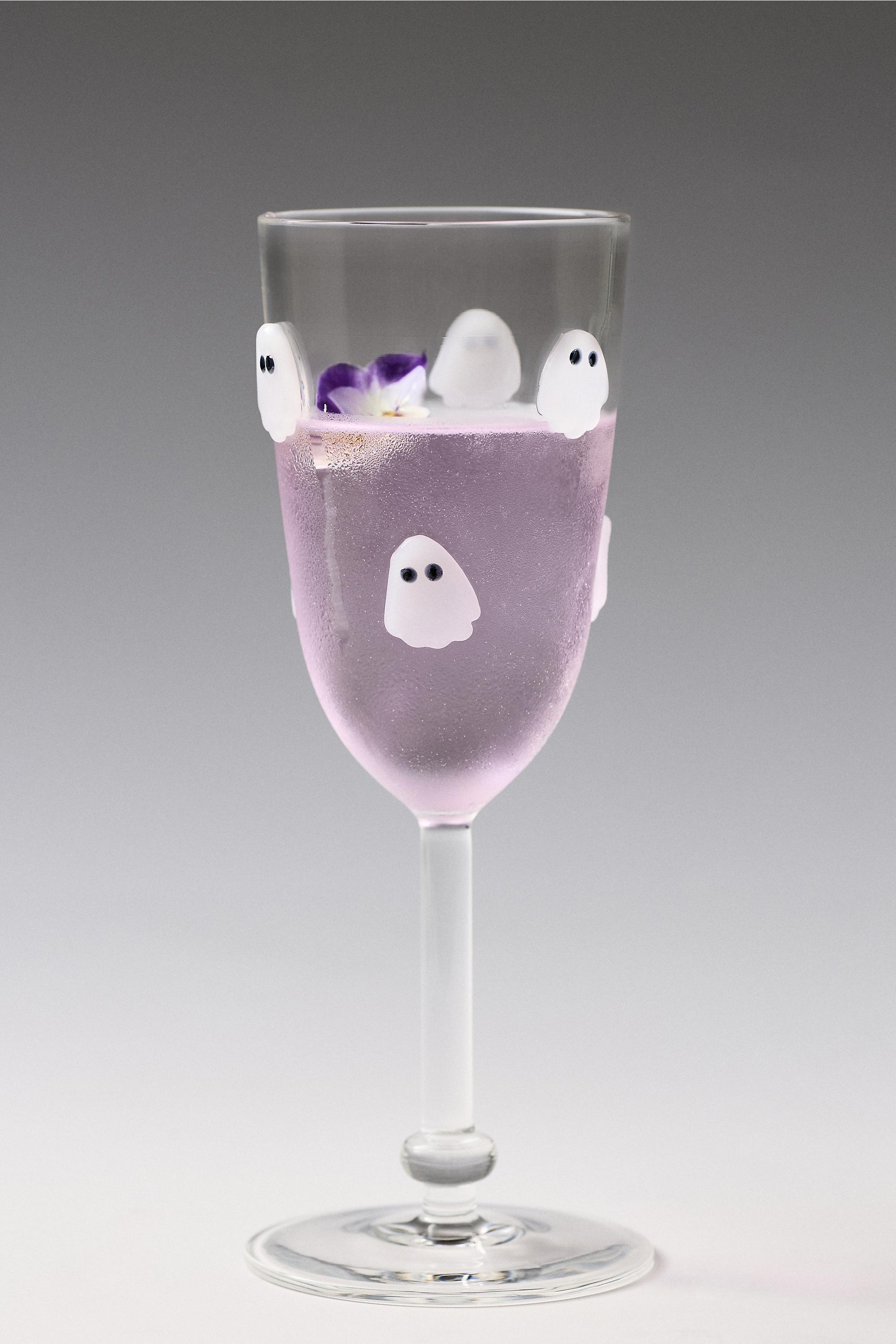 By Anthropologie Halloween Icon Flute Glass, White, large image number 0