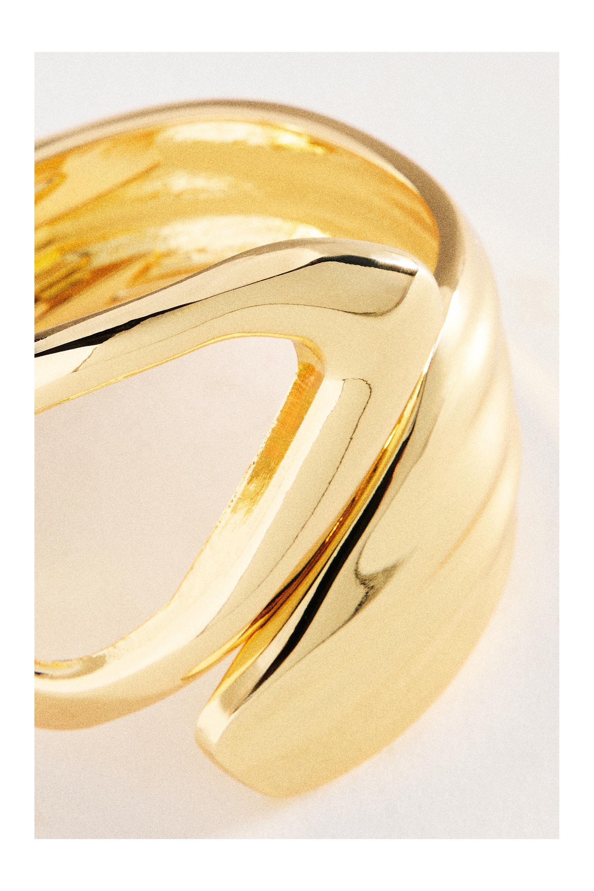 Textured Coil Cuff Bracelet, Gold, A501_0070, large image number 2