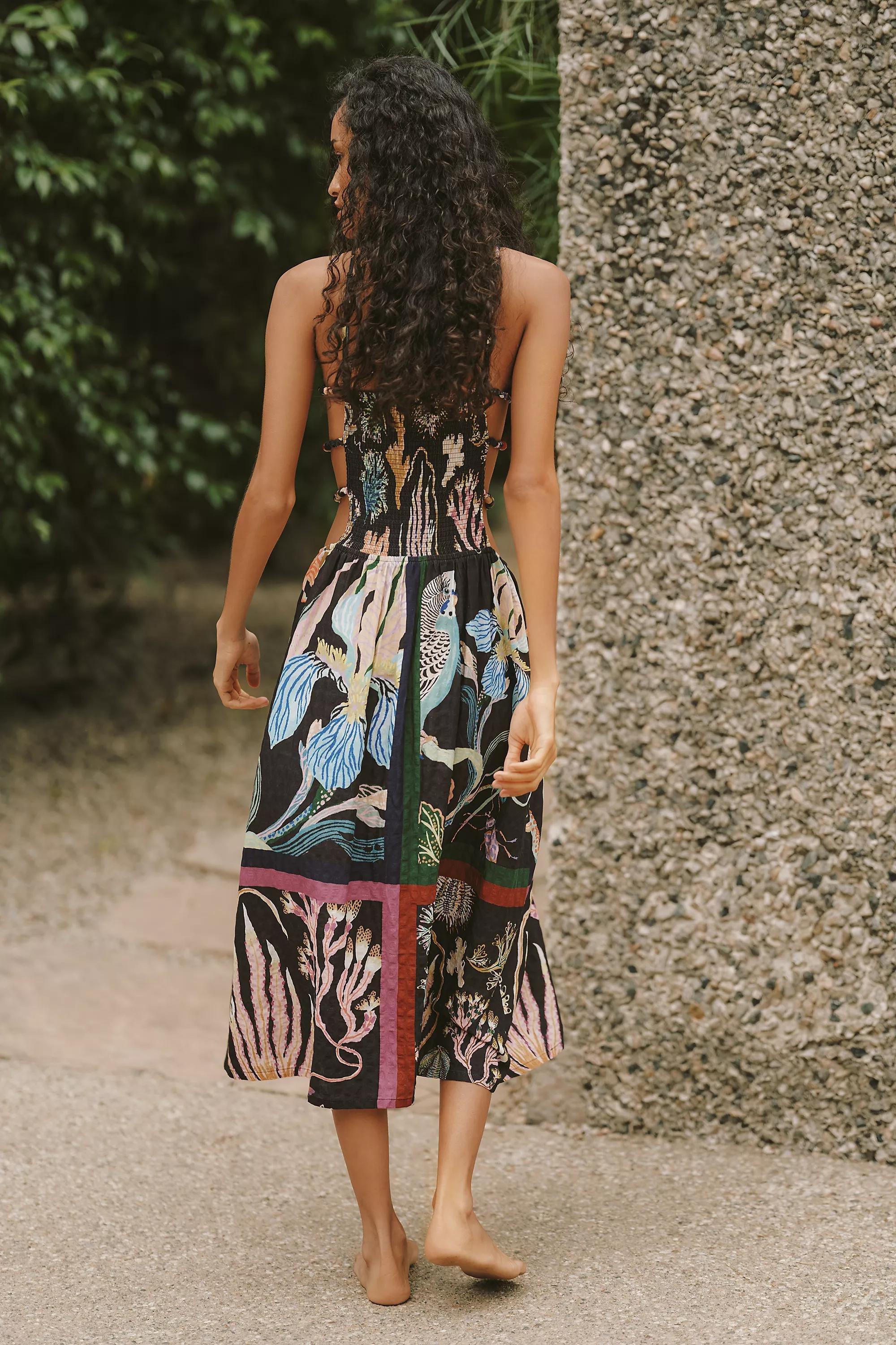 Celandine X Sarah Gordon Cutout Midi Dress, Black, Black, large image number 2