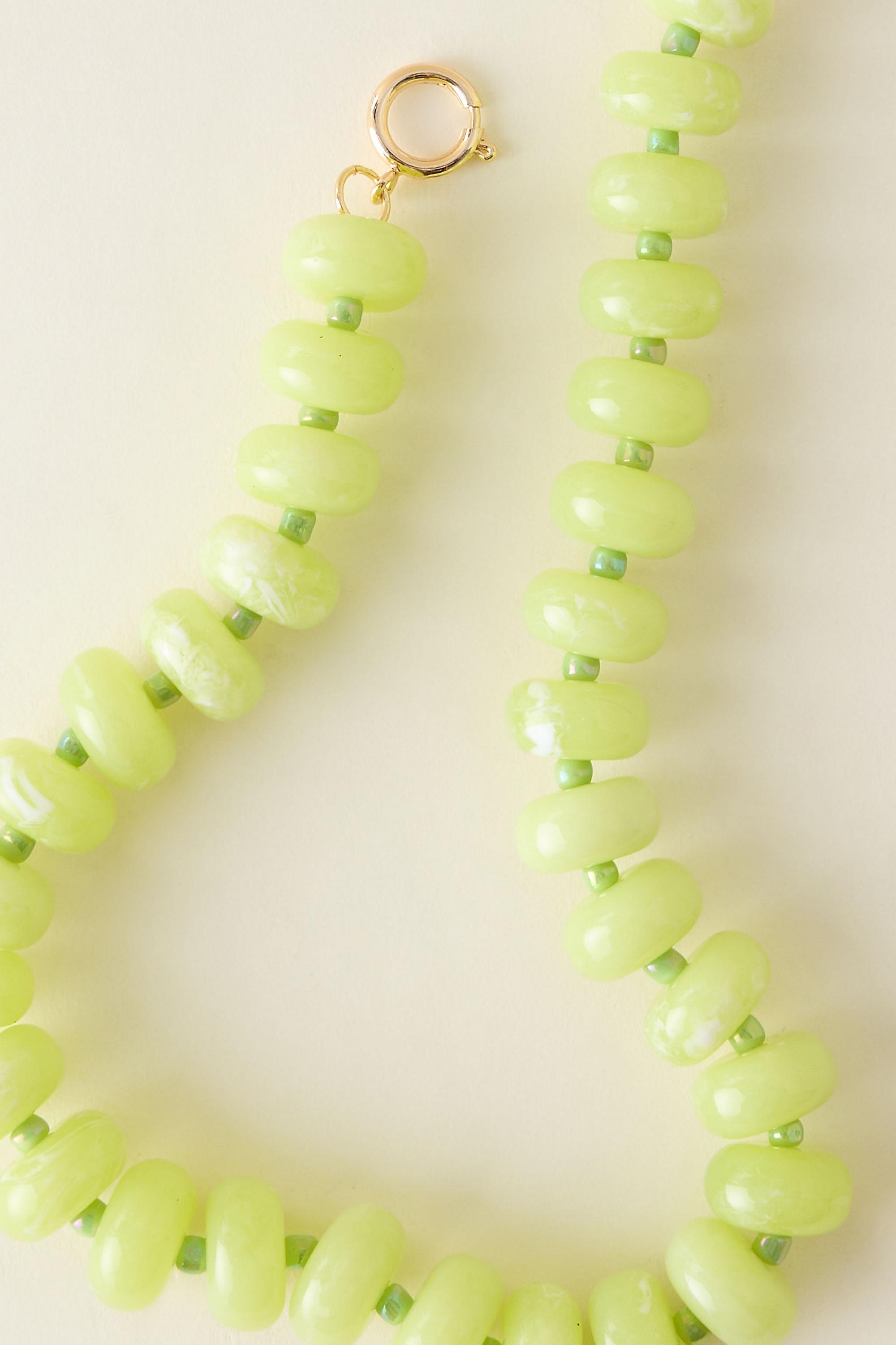 Chunky Beaded Bracelet, Yellow, A501_0034, large image number 3