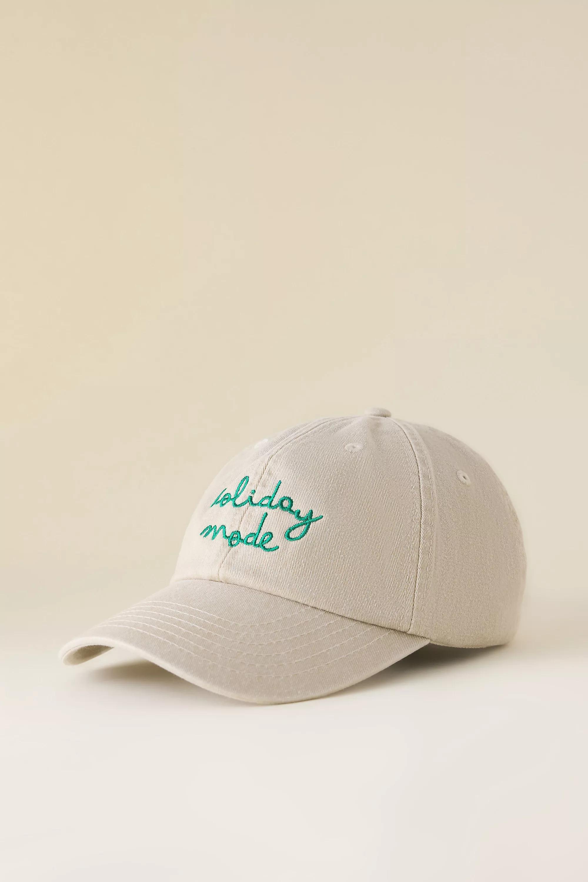 Holiday Mode Embroidered Baseball Cap, White, A501_0014, large image number 1