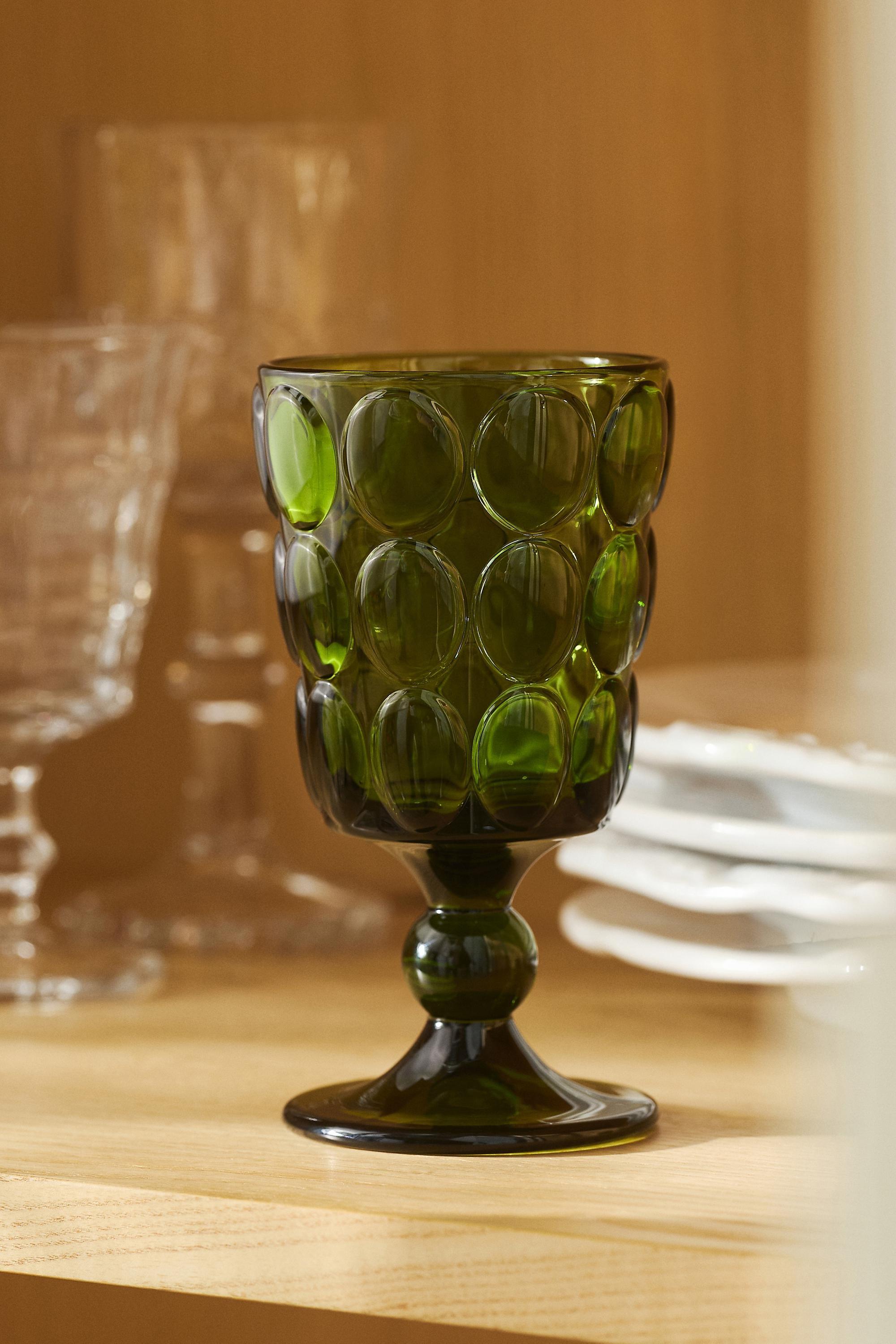 Marisa Glass Goblet, Green, Green, large image number 0