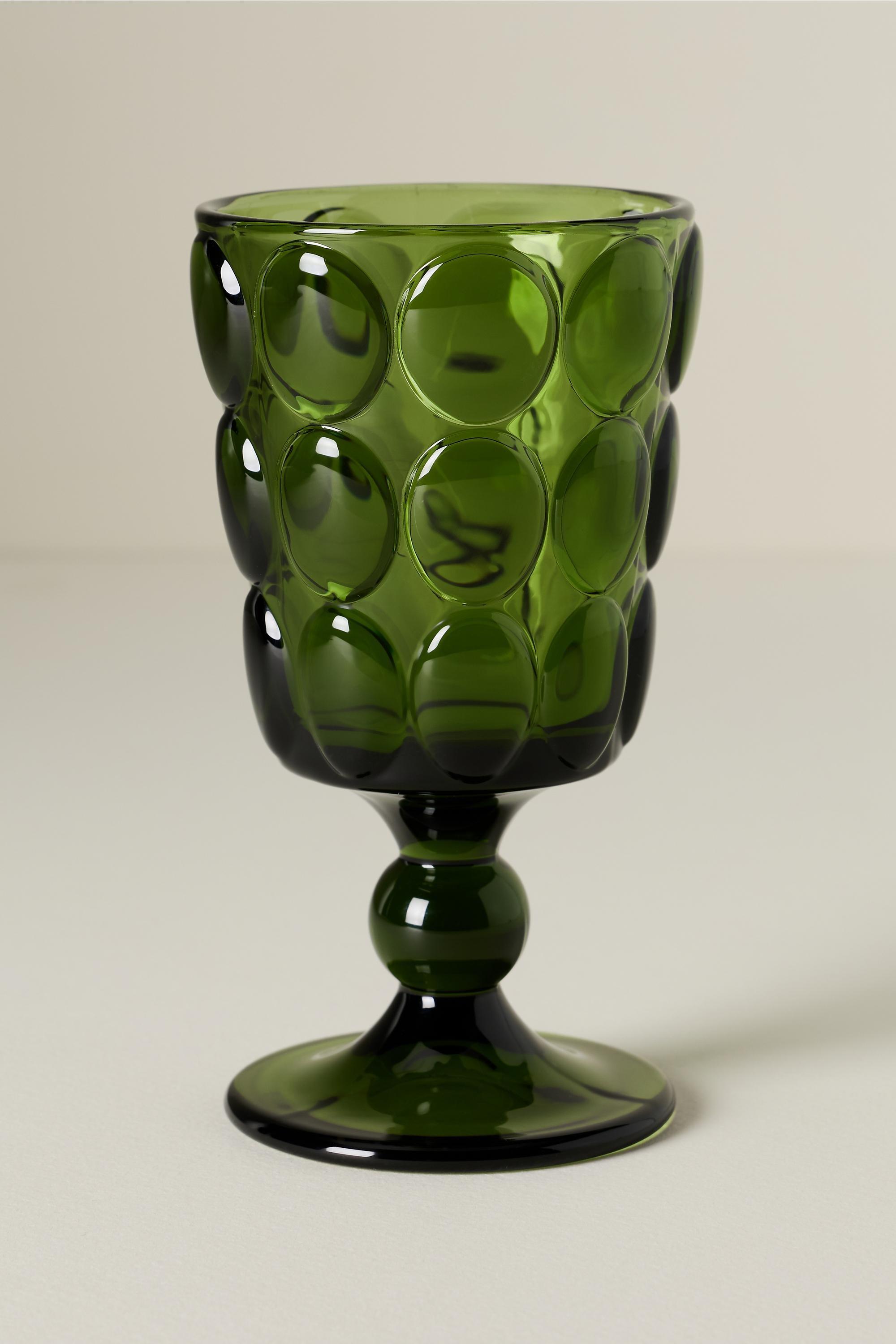 Marisa Glass Goblet, Green, Green, large image number 1