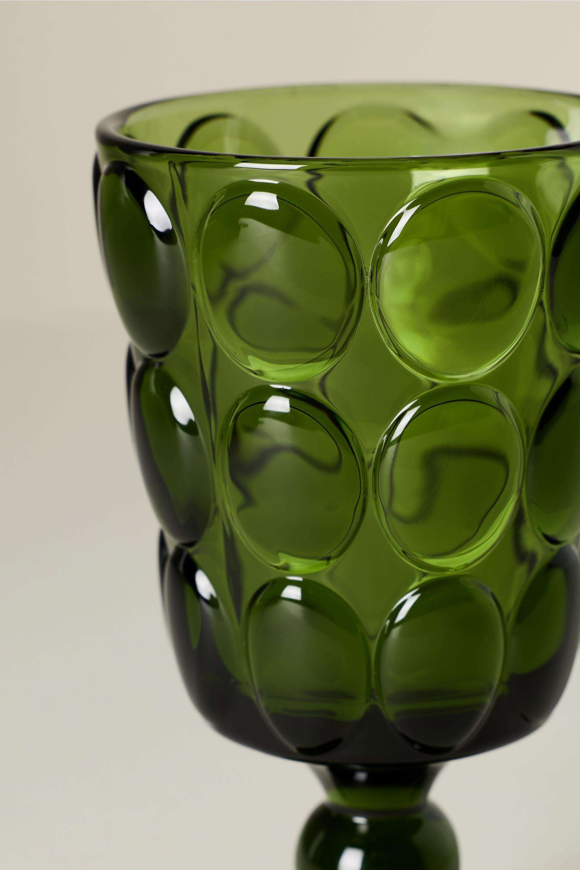 Marisa Glass Goblet, Green, Green, large image number 4