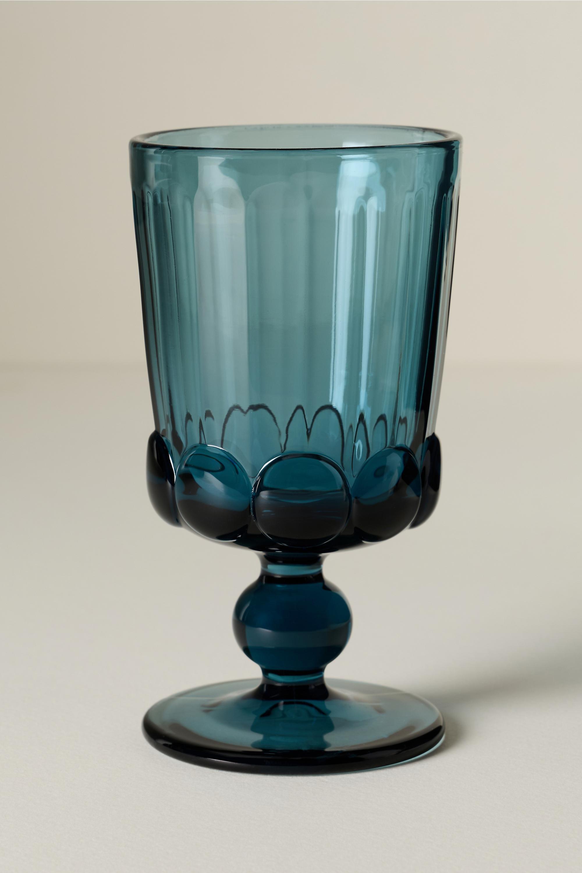 Marisa Glass Goblet, Blue, Blue, large image number 1