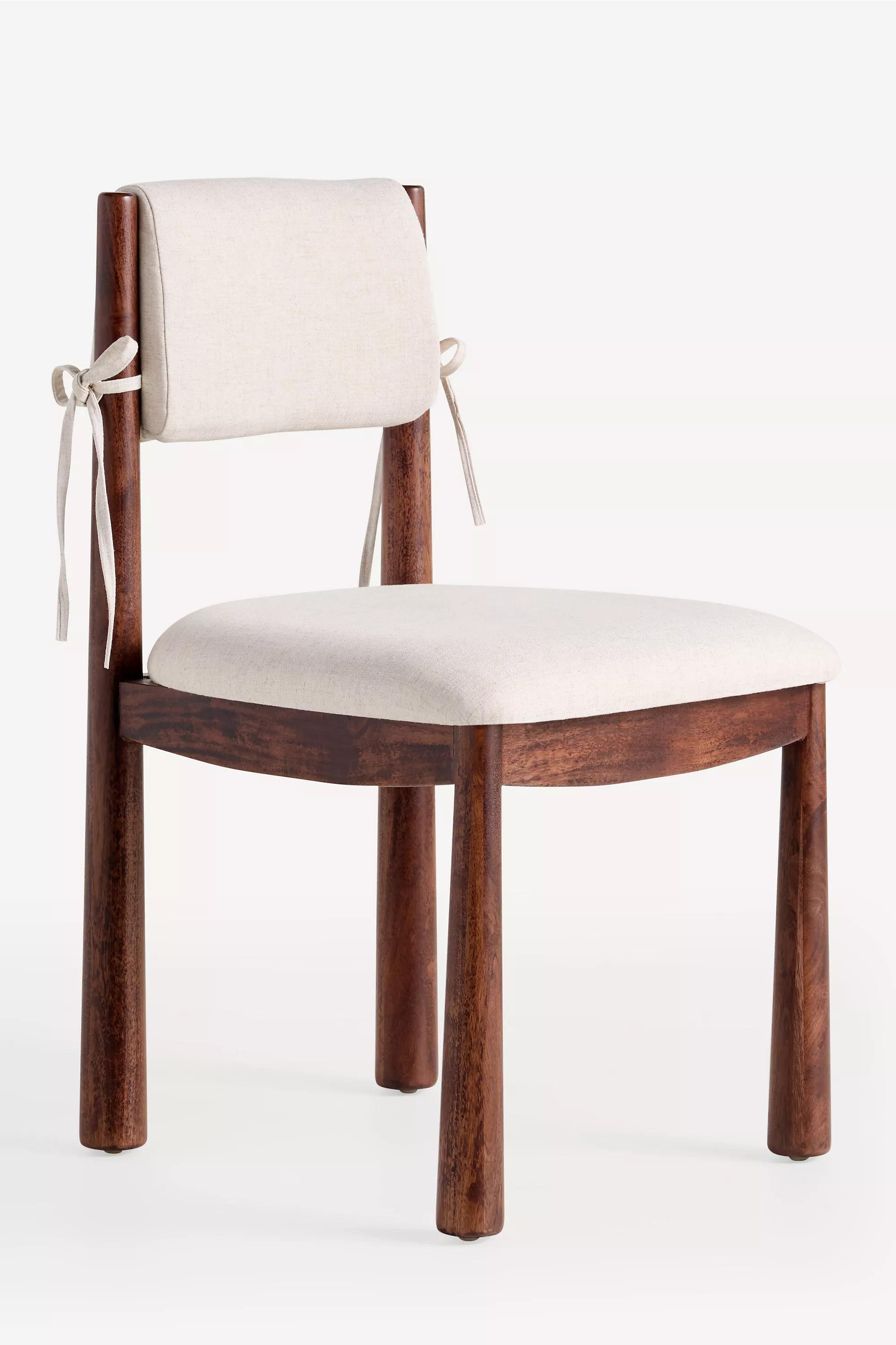 Cece Linen Dining Chair, Cream, medium
