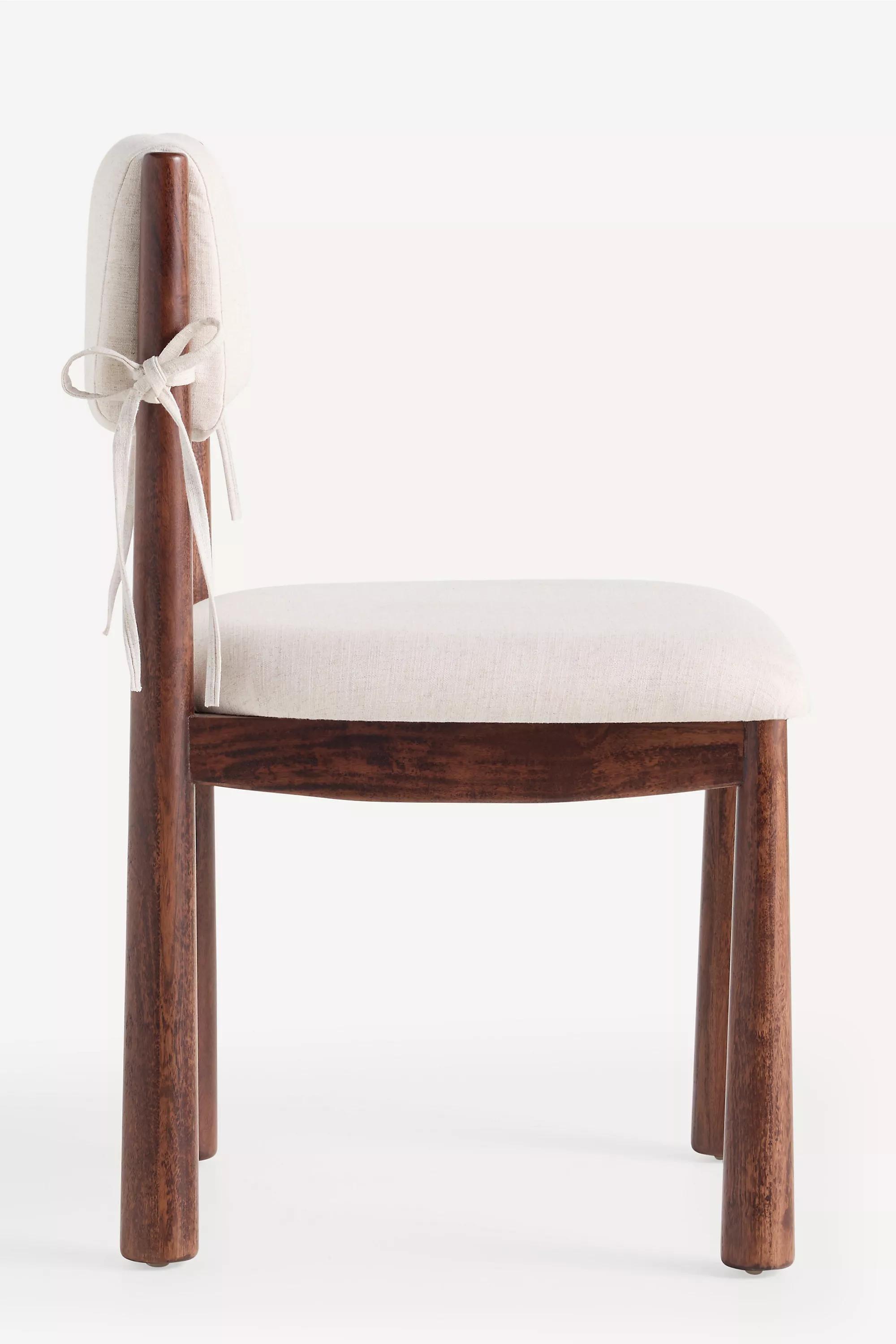 Cece Linen Dining Chair, Cream, medium