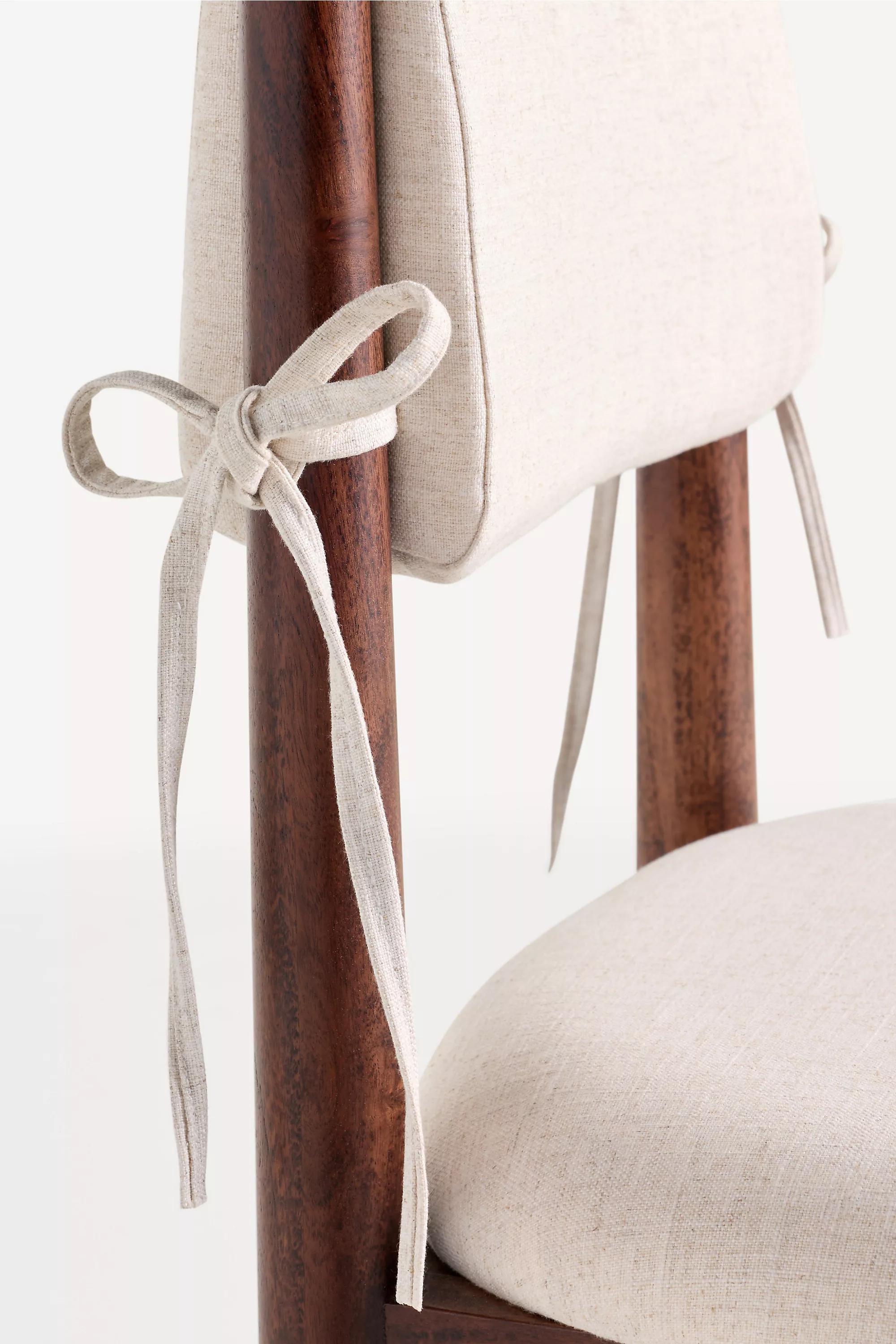 Cece Linen Dining Chair, Cream , Cream, large image number 5