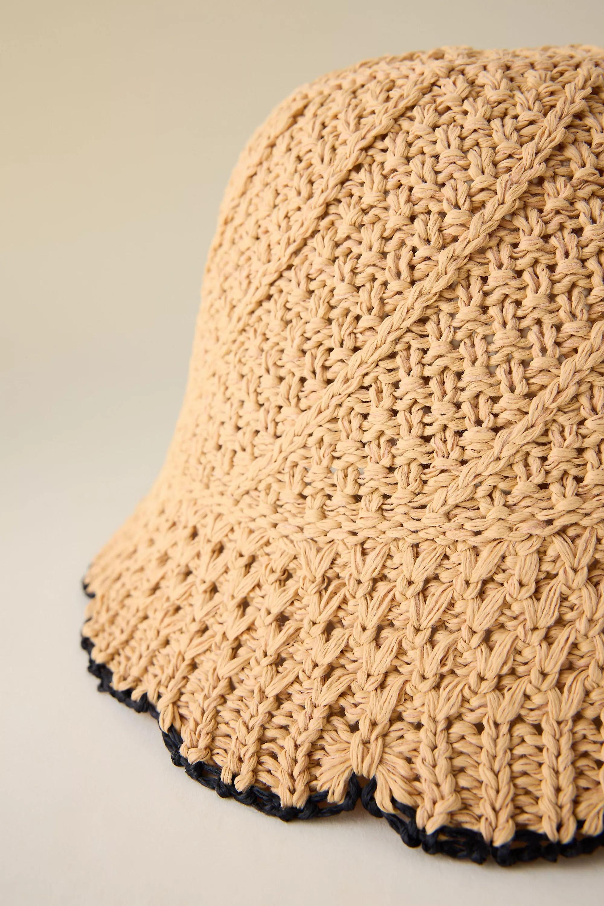 Straw Bucket Hat, Beige, A501_0016, large image number 3