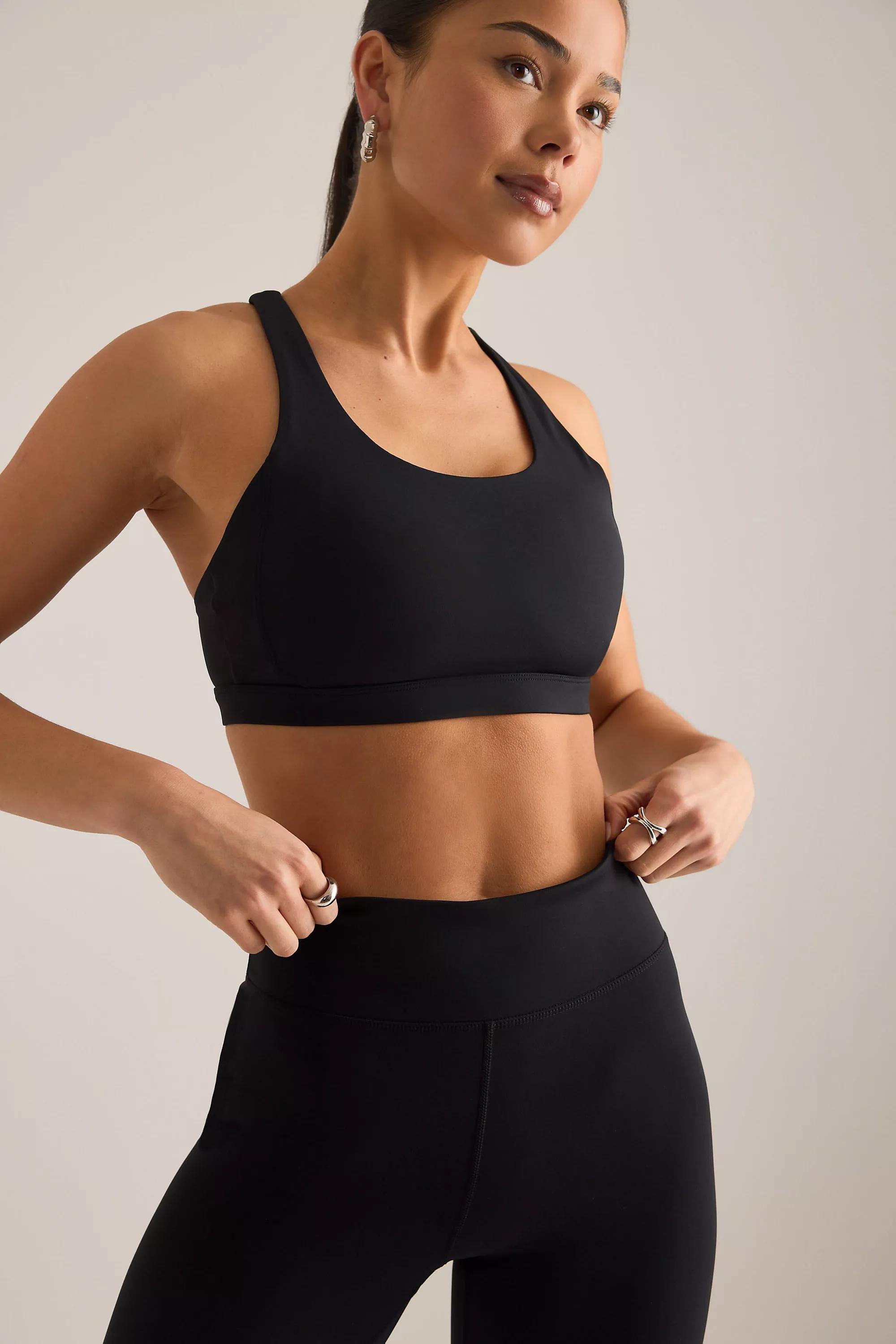 By Tala Skinluxe Tank Sports Bra, Black, Black, large image number 3