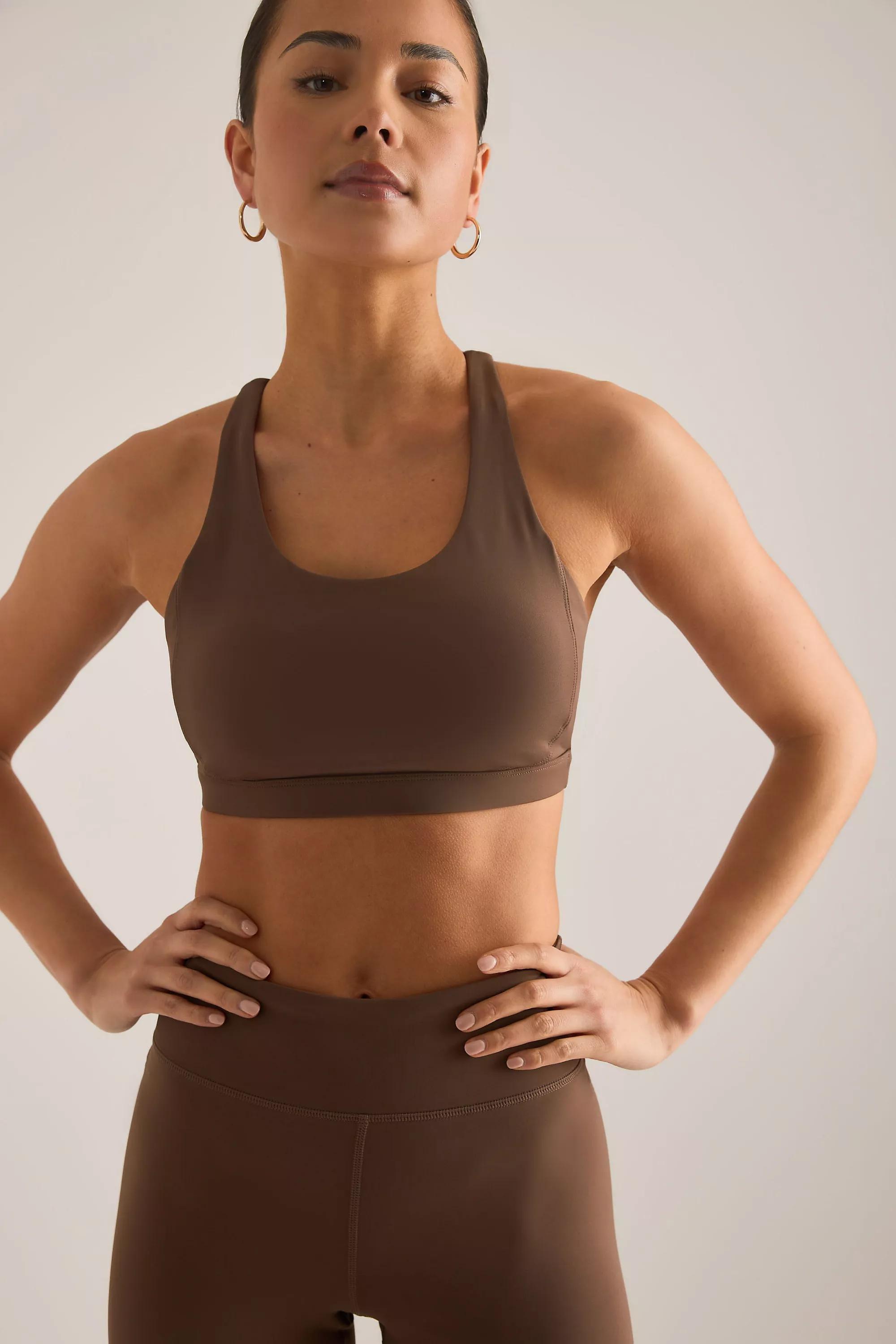 Tala Skinluxe Tank Sports Bra, Brown, Brown, large image number 0