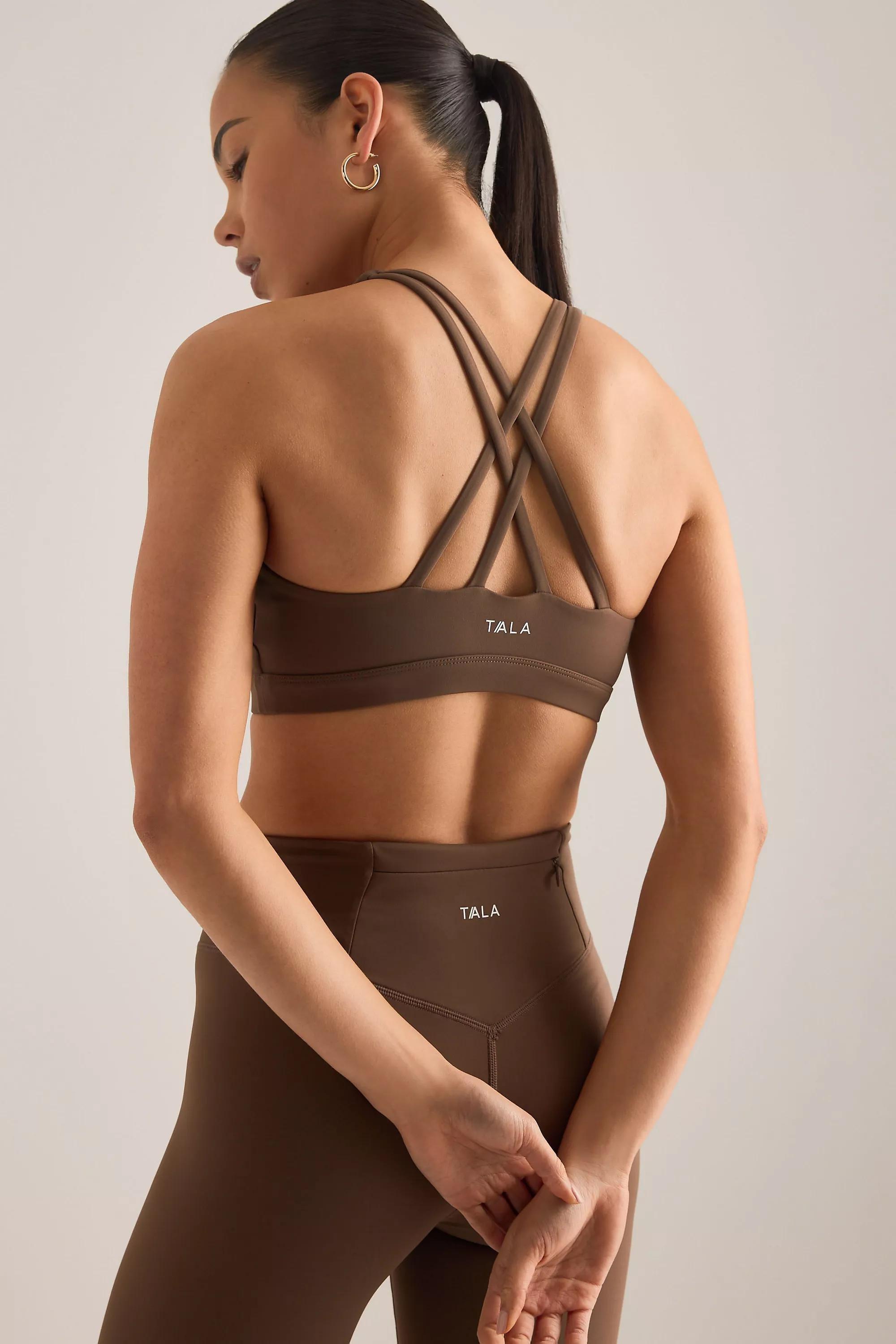 Tala Skinluxe Tank Sports Bra, Brown, Brown, large image number 1