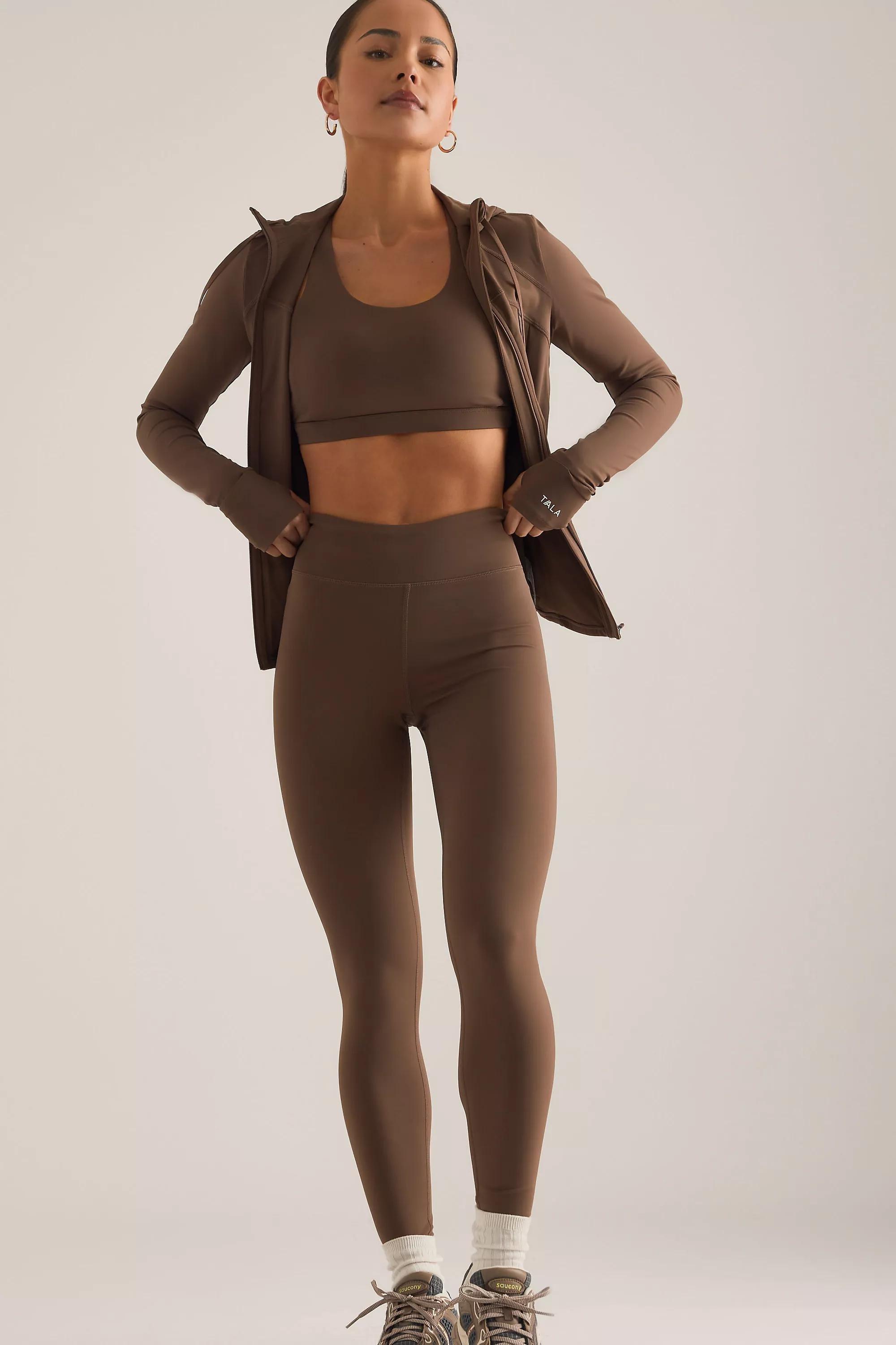 Tala Skinluxe Tank Sports Bra, Brown, Brown, large image number 3