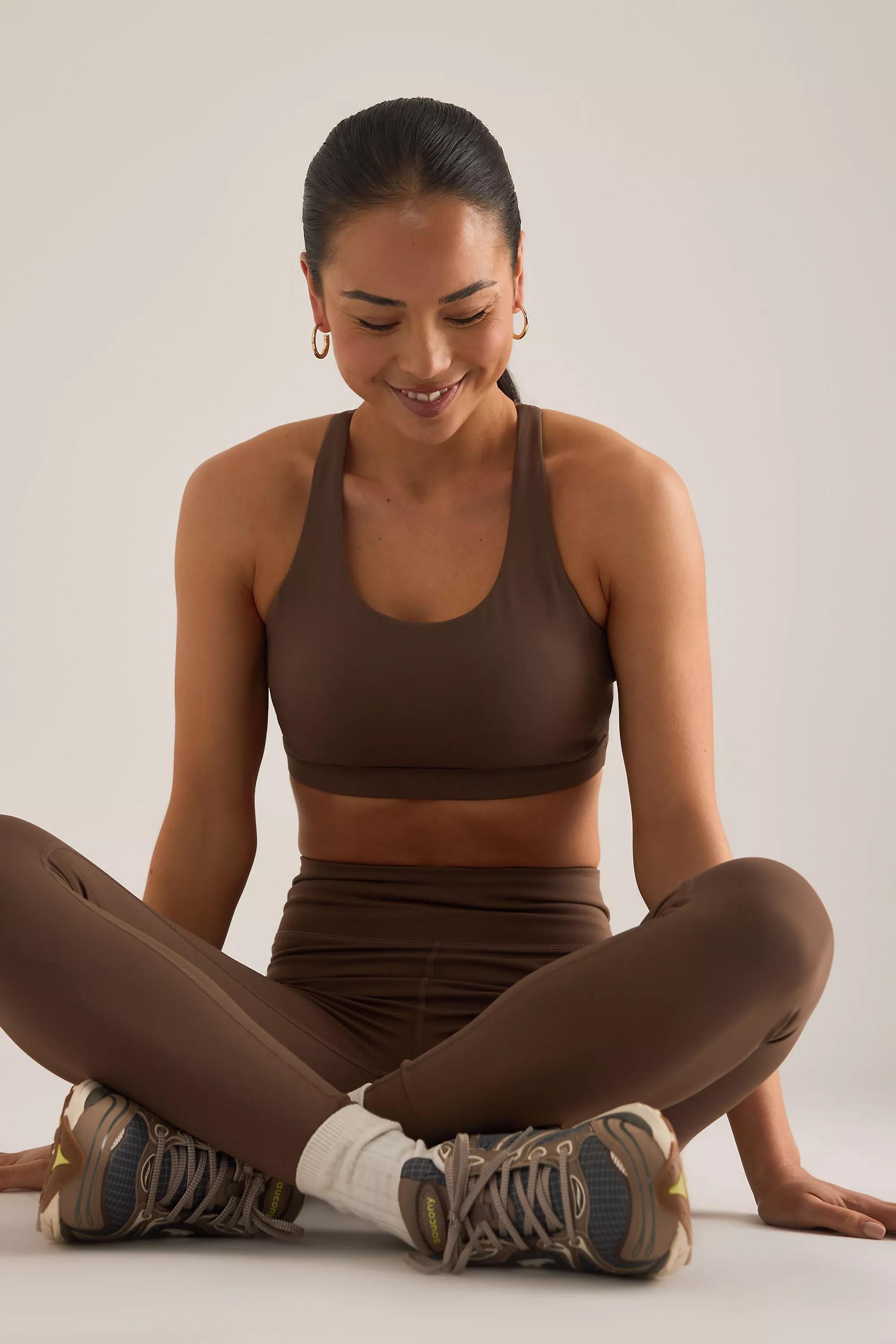 Tala Skinluxe Tank Sports Bra, Brown, Brown, large image number 4