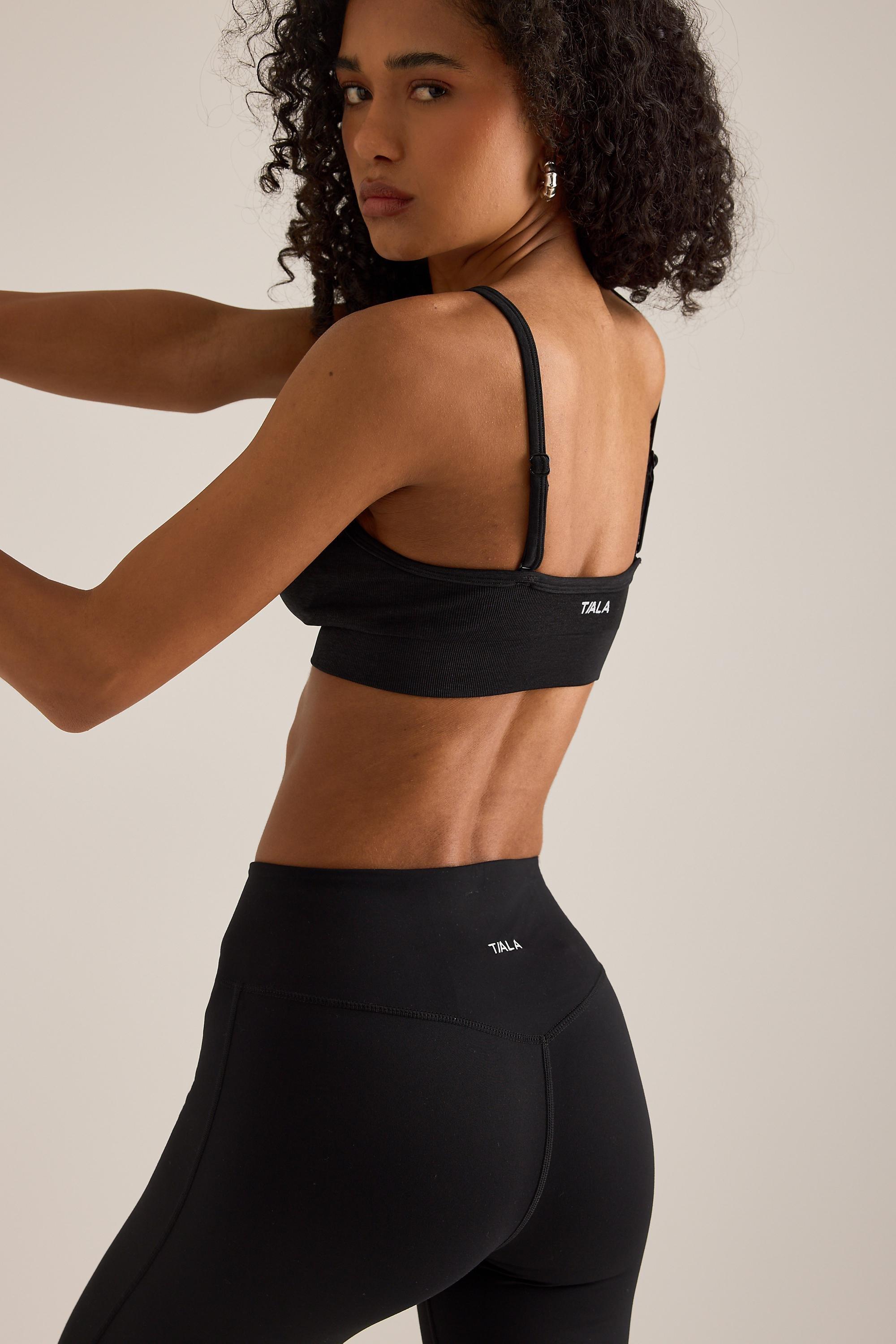 Tala Sculpt Seamless Bandeau Sports Bra, Black, A501_0001, large image number 2