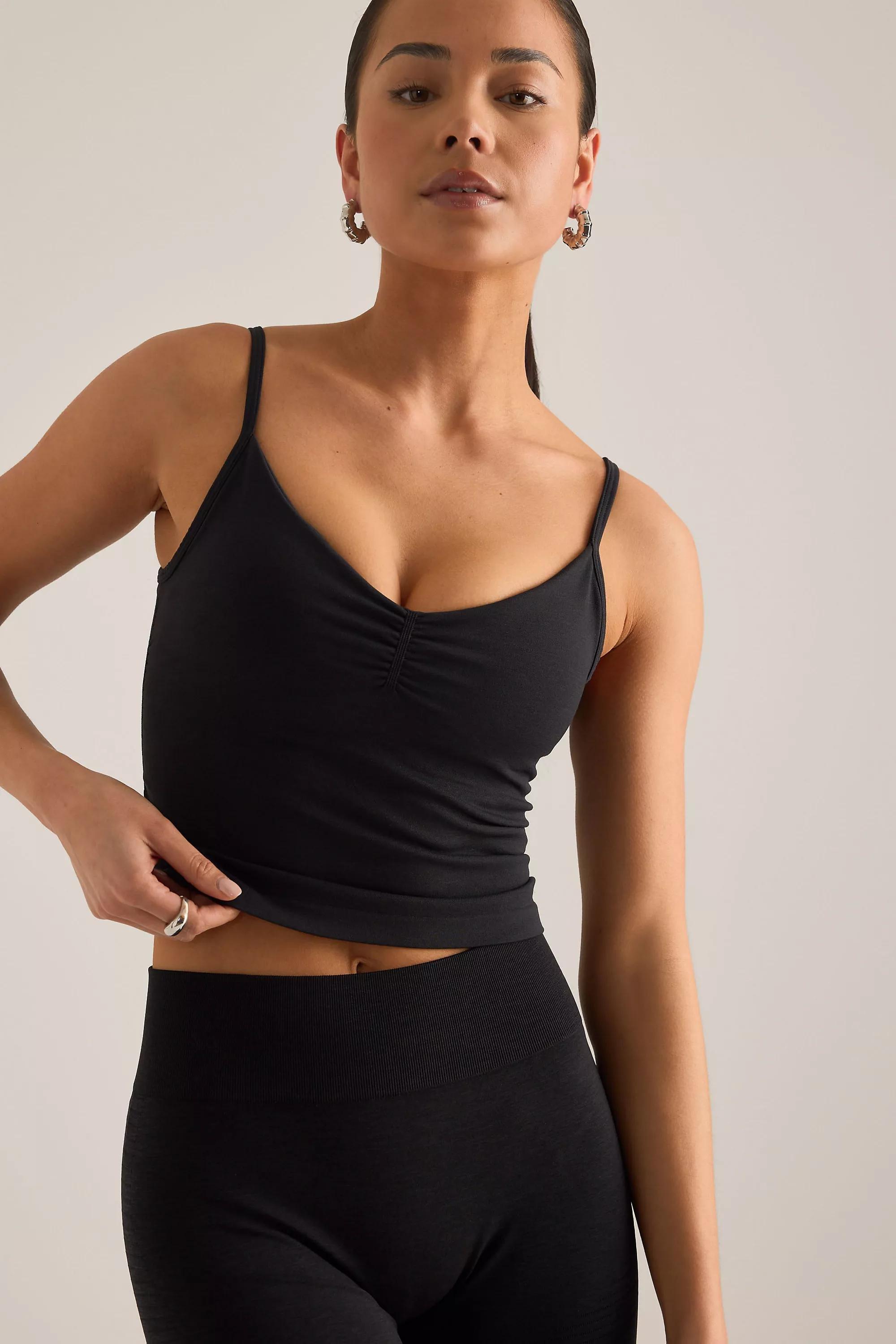 Tala Sculpt Seamless Ruched Vest Top, Black, Black, large image number 3