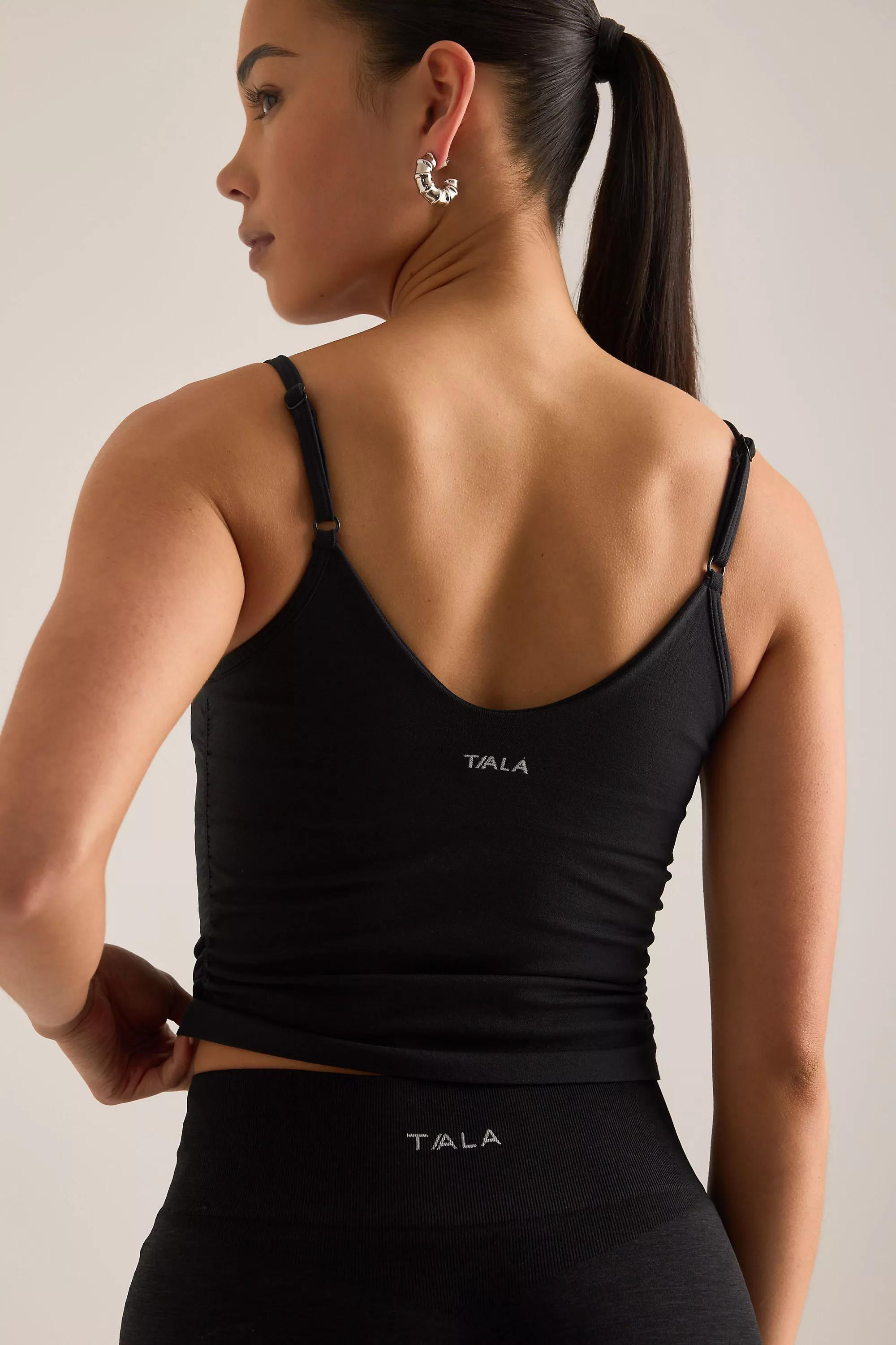 Tala Sculpt Seamless Ruched Vest Top, Black, Black, large image number 5