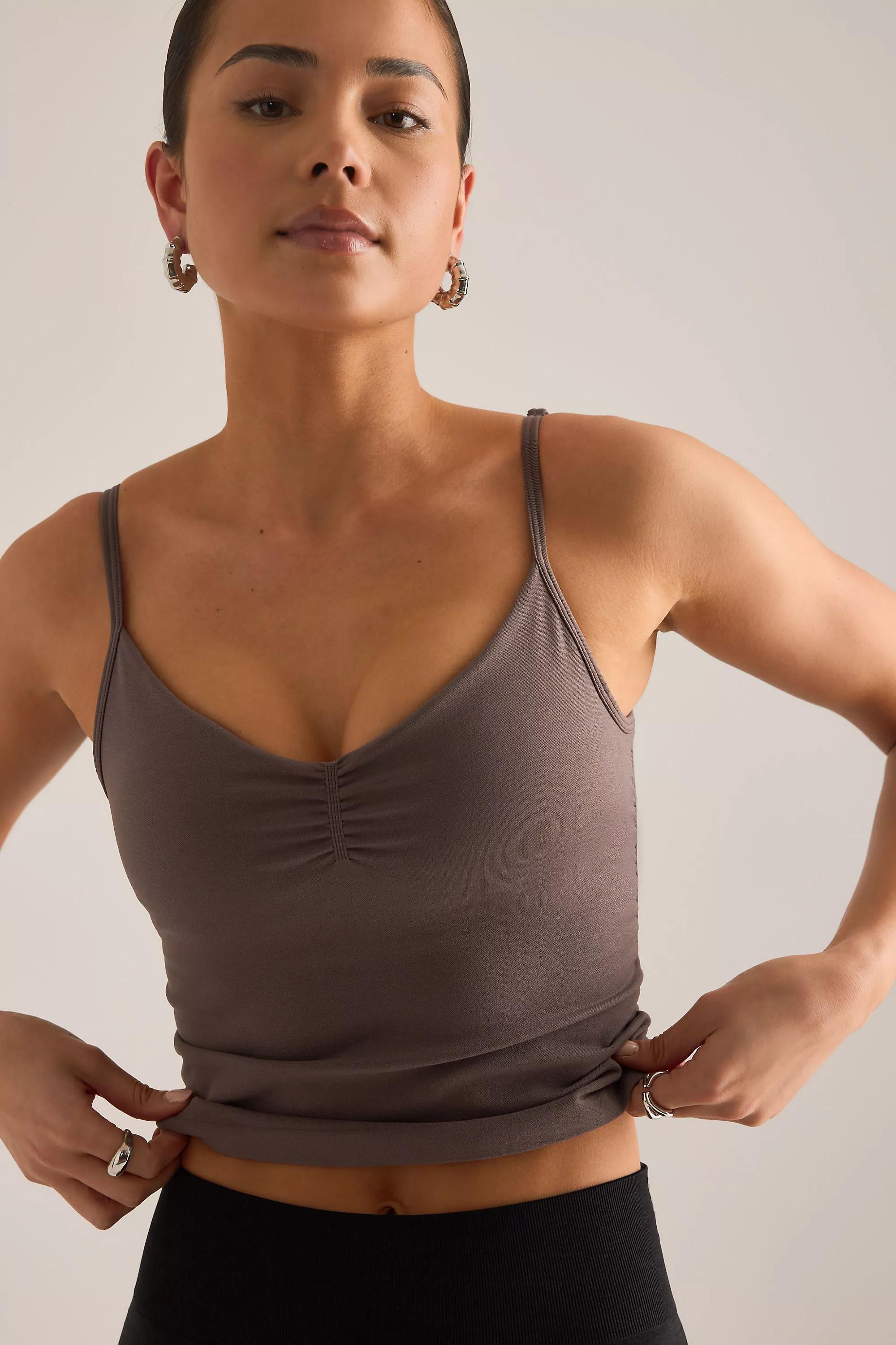 Tala Sculpt Seamless Ruched Vest Top, Brown, Brown, large image number 3
