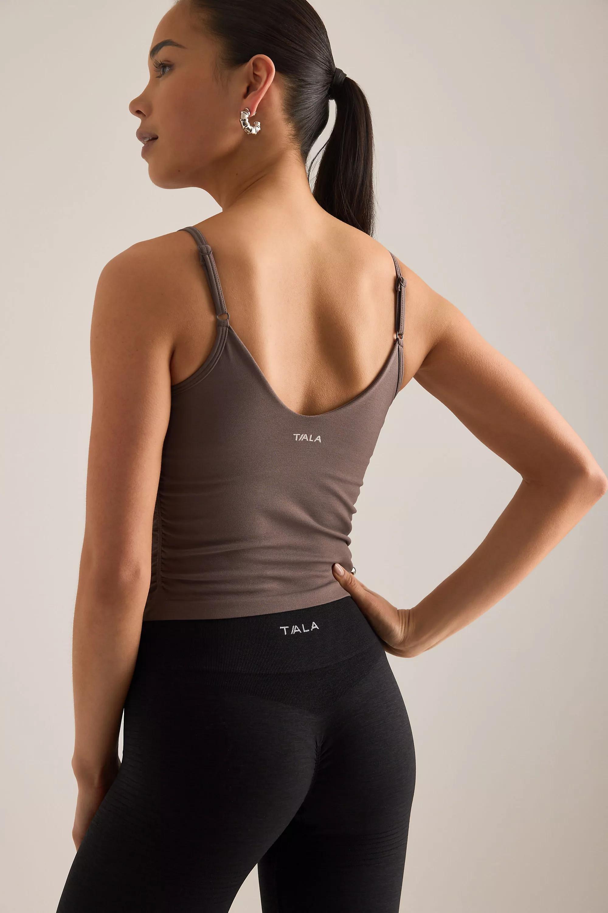 Tala Sculpt Seamless Ruched Vest Top, Brown, Brown, large image number 5
