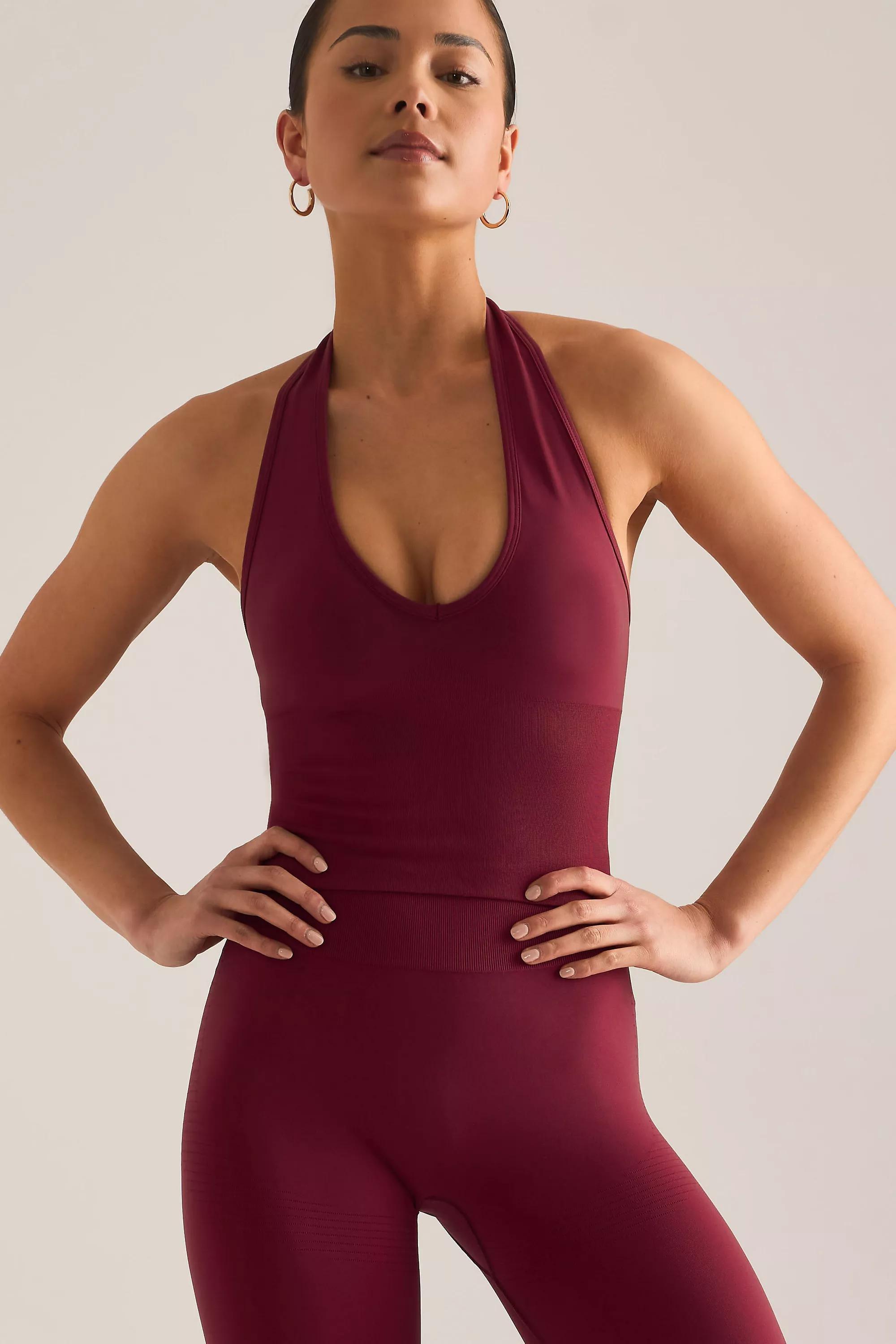 Tala Sculpt Seamless Halter Tank Top, Red, Red, large image number 0