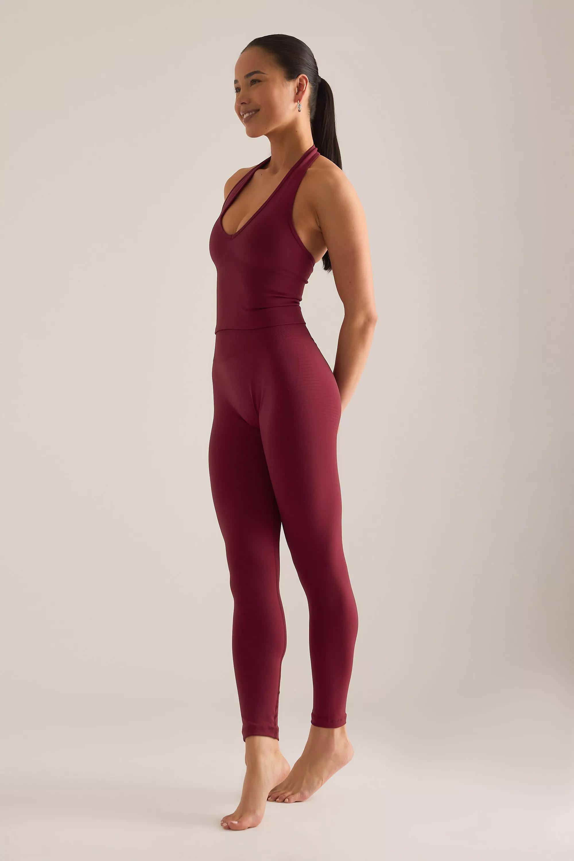 Tala Sculpt Seamless Halter Tank Top, Red, Red, large image number 4