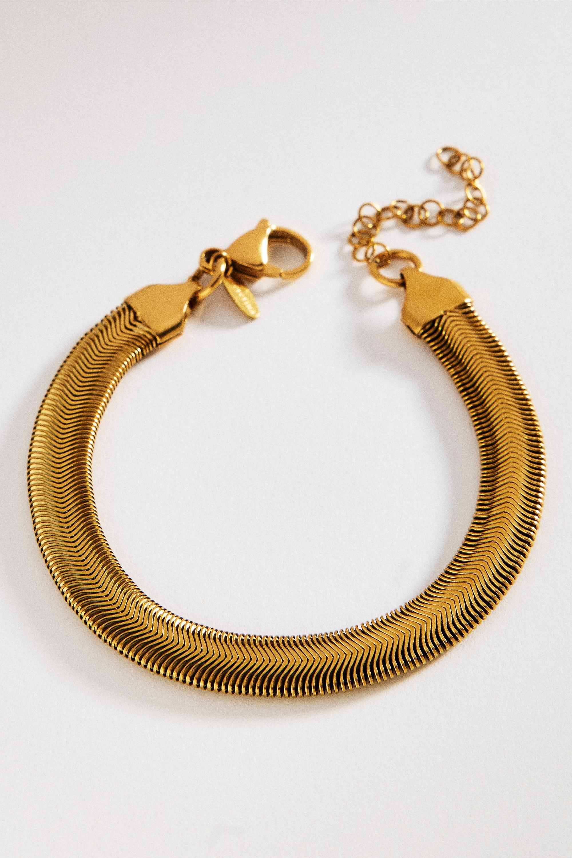 Chunky Snake Chain Water-Resistant Bracelet, Gold, Gold, large image number 0