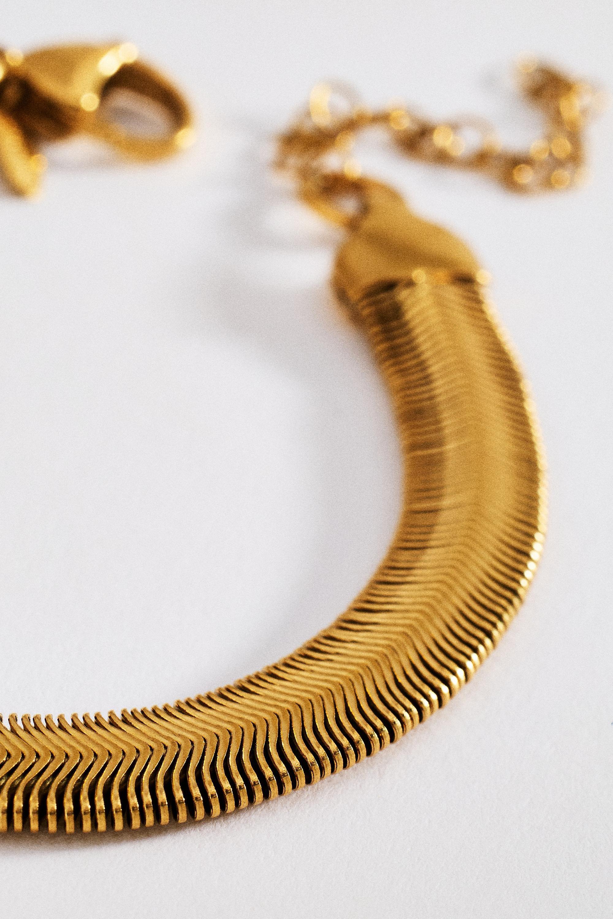 Chunky Snake Chain Water-Resistant Bracelet, Gold, Gold, large image number 1