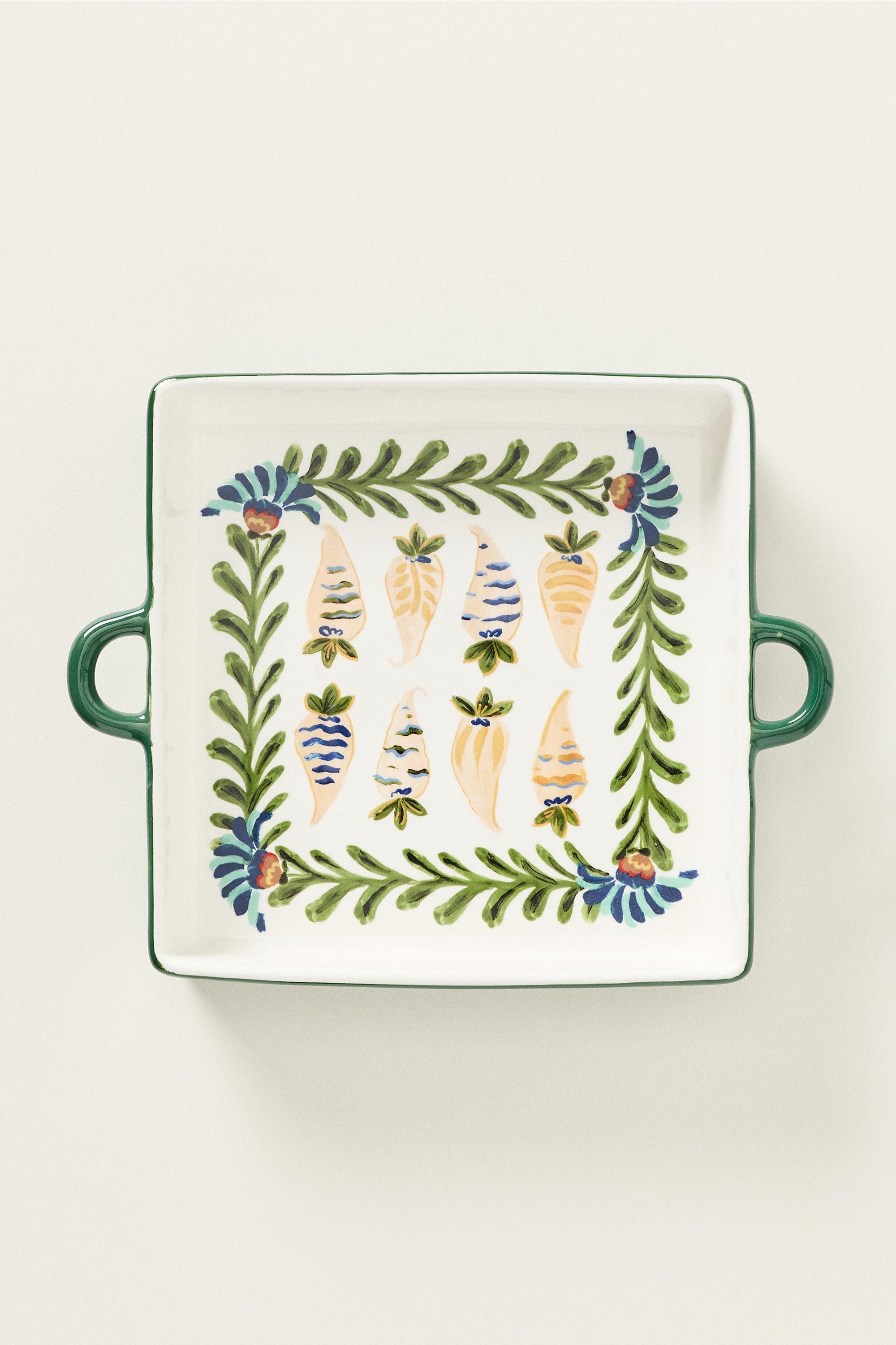 Molly Yeh Stoneware Square Baker, Green, medium