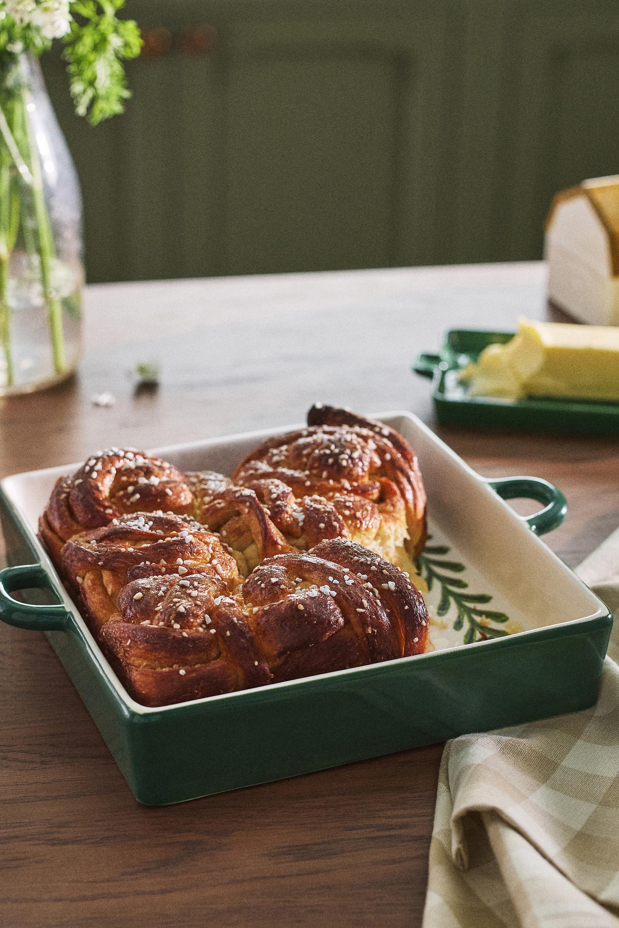 Molly Yeh Stoneware Square Baker, Green, medium